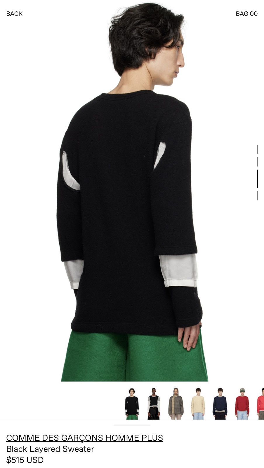 Comme des Garcons Homme Plus Comme des Garçons Black Layered Sweater Size US L / EU 52-54 / 3 - 3 Thumbnail