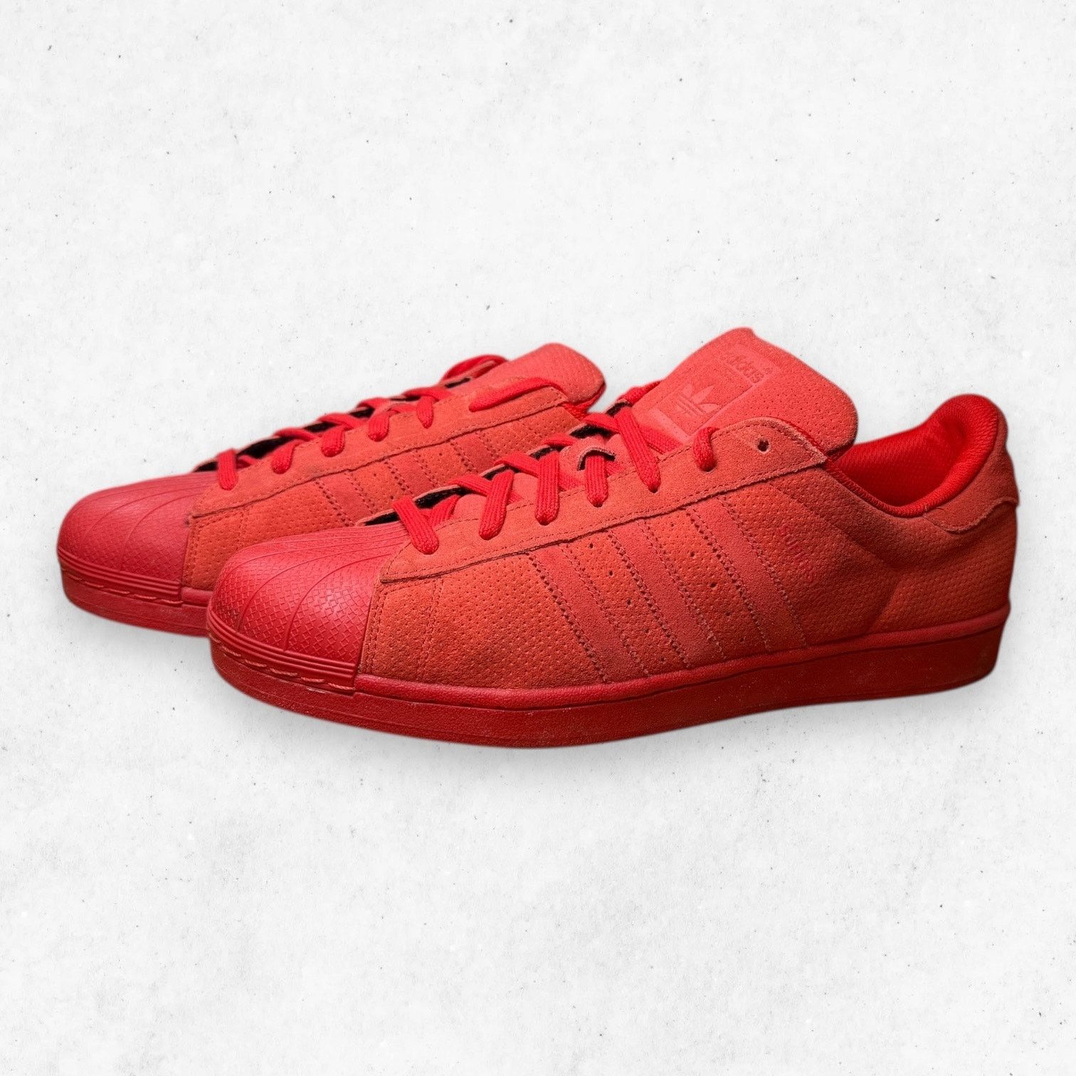 Adidas Superstar RT 'Red' Men 13 Triple Red Suede Leather