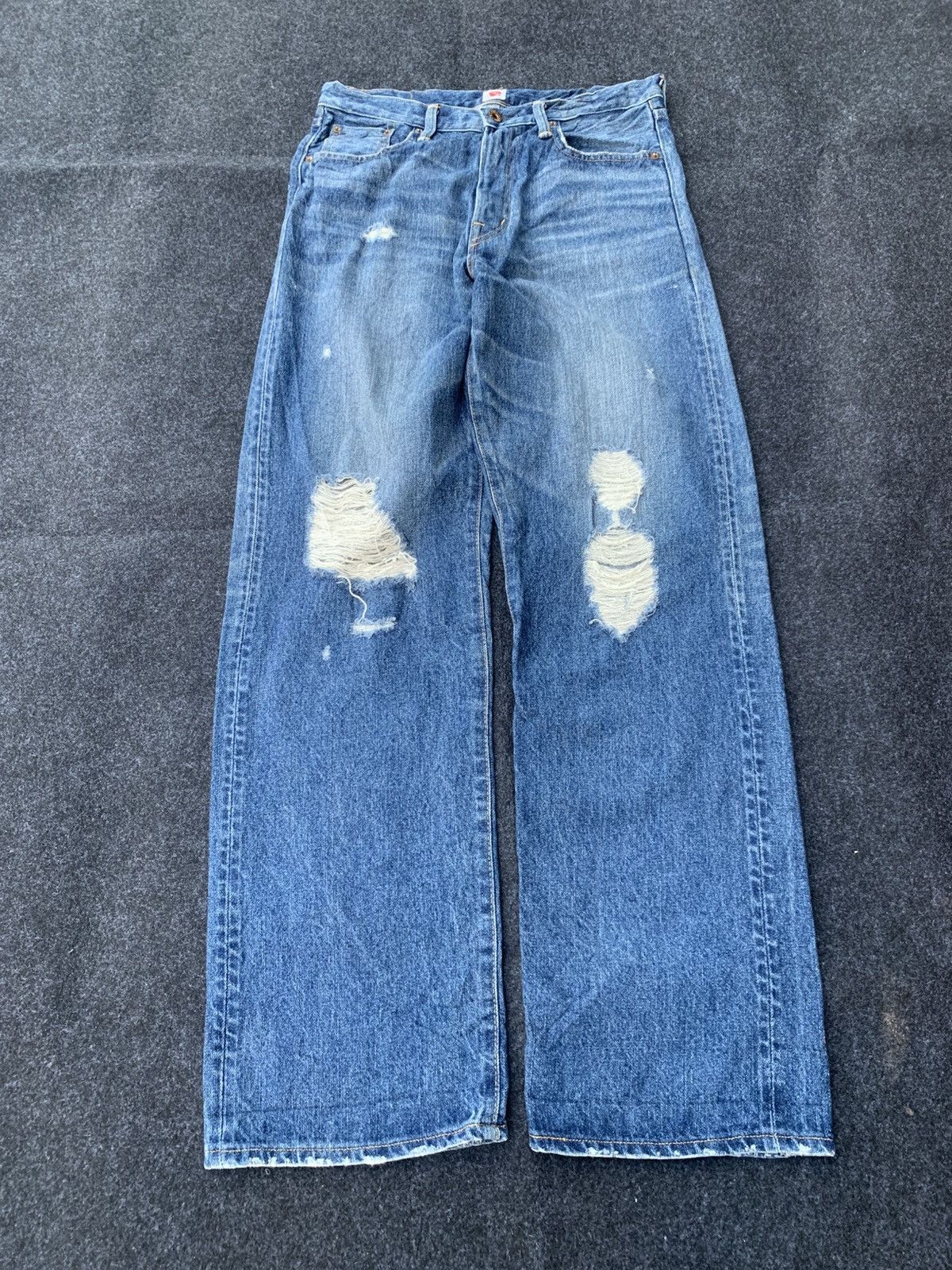 Edwin Distressed Edwin 505 selvedge oren. Size US 28 / EU 44 - 1 Thumbnail