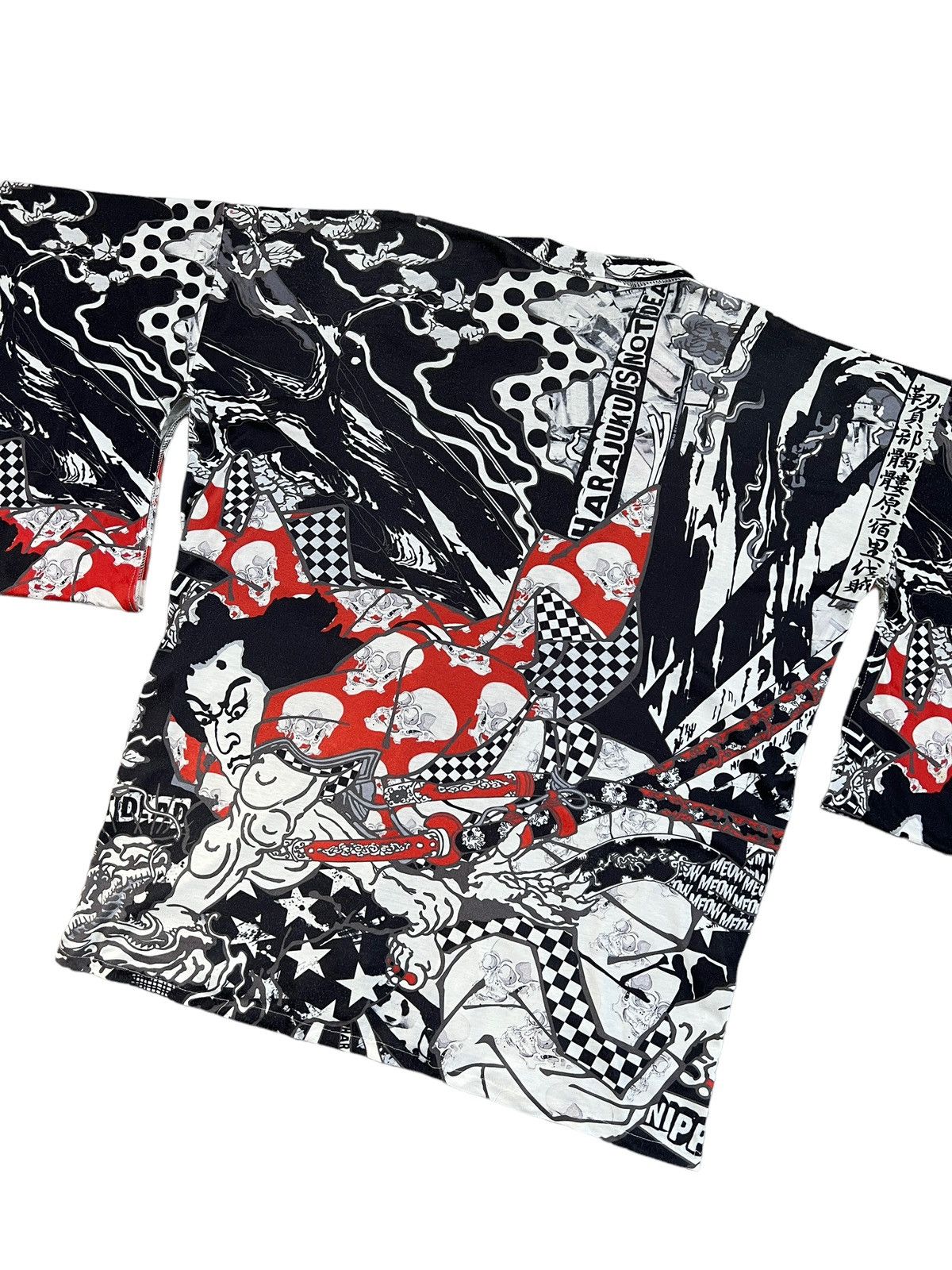 Japanese Brand ACDC RAG 🇯🇵 Harajuku Skulls Punk Kimono Size US M / EU 48-50 / 2 - 13 Thumbnail
