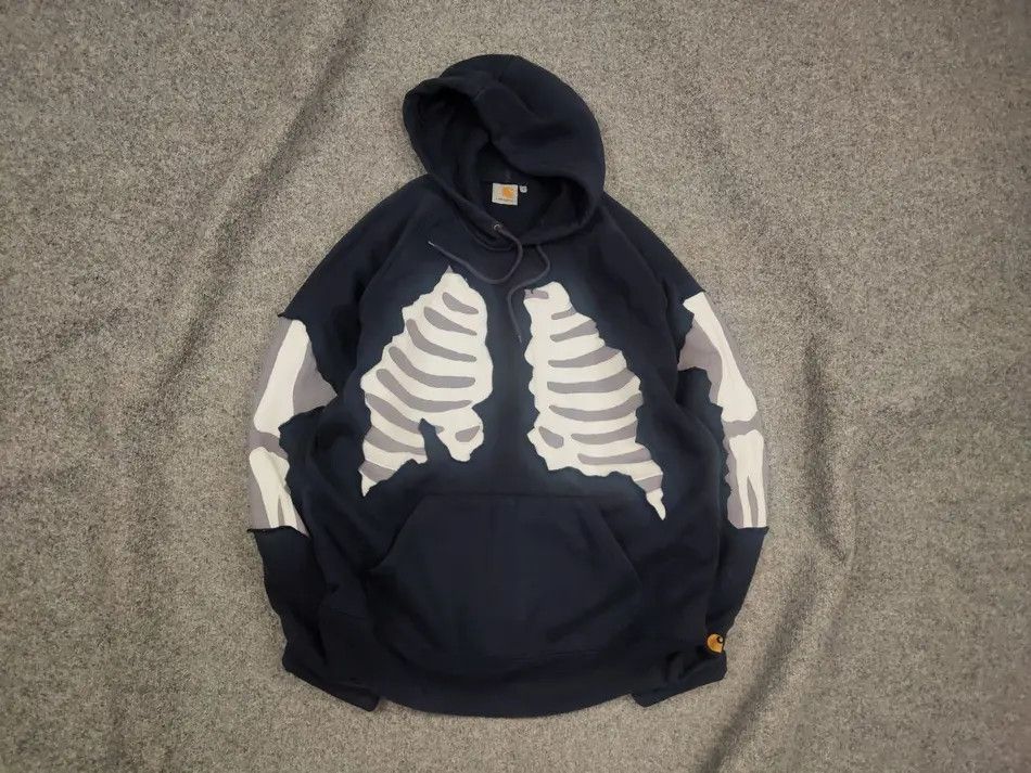 Carhartt Vintage Carhartt Skeleton Original Baggy Fit Hoodie USA Size US L / EU 52-54 / 3 - 1 Thumbnail