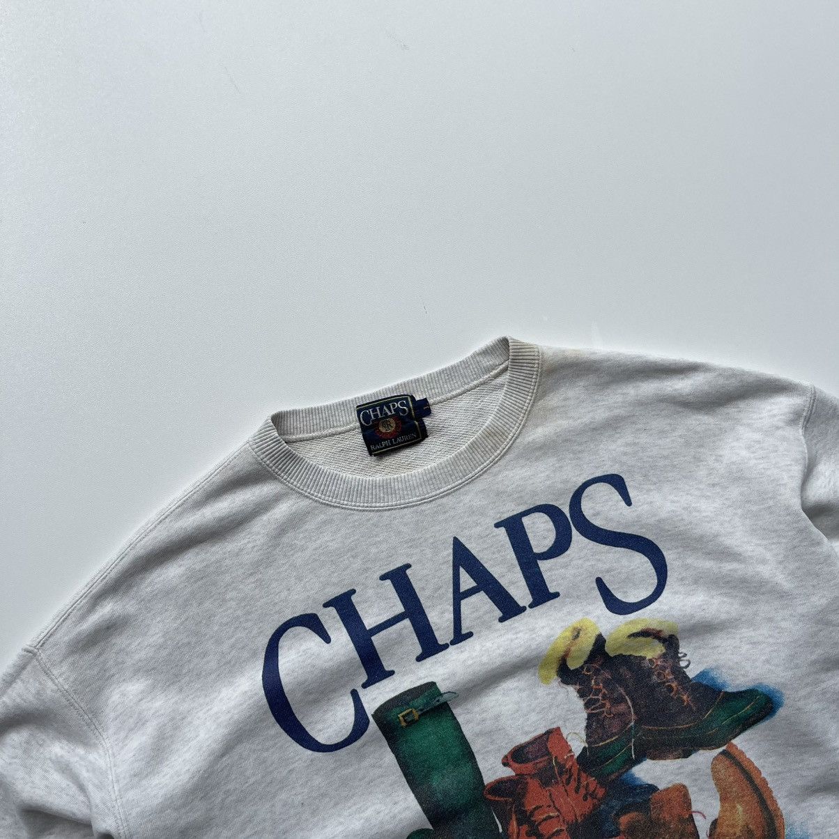 Chaps × Chaps Ralph Lauren × Ralph Lauren Chaps Ralph Lauren Japan Boots Logo Vintage Sweatshirt Rare Size US S / EU 44-46 / 1 - 2 Thumbnail