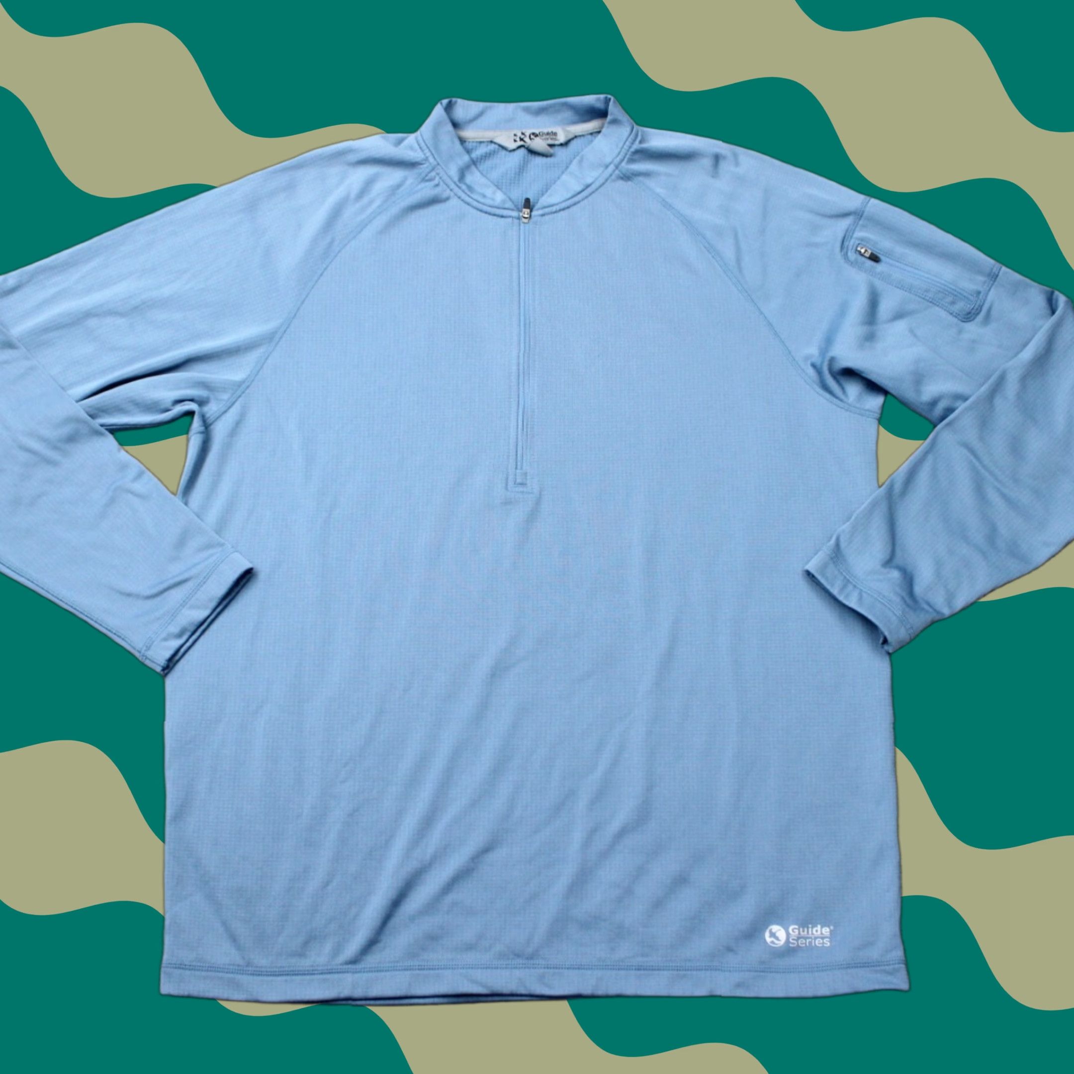Vintage Cabela's Sweatshirt Mens Large Blue 1/4 Zip Pullover Polyester L/S Shirt Size US L / EU 52-54 / 3 - 1 Thumbnail
