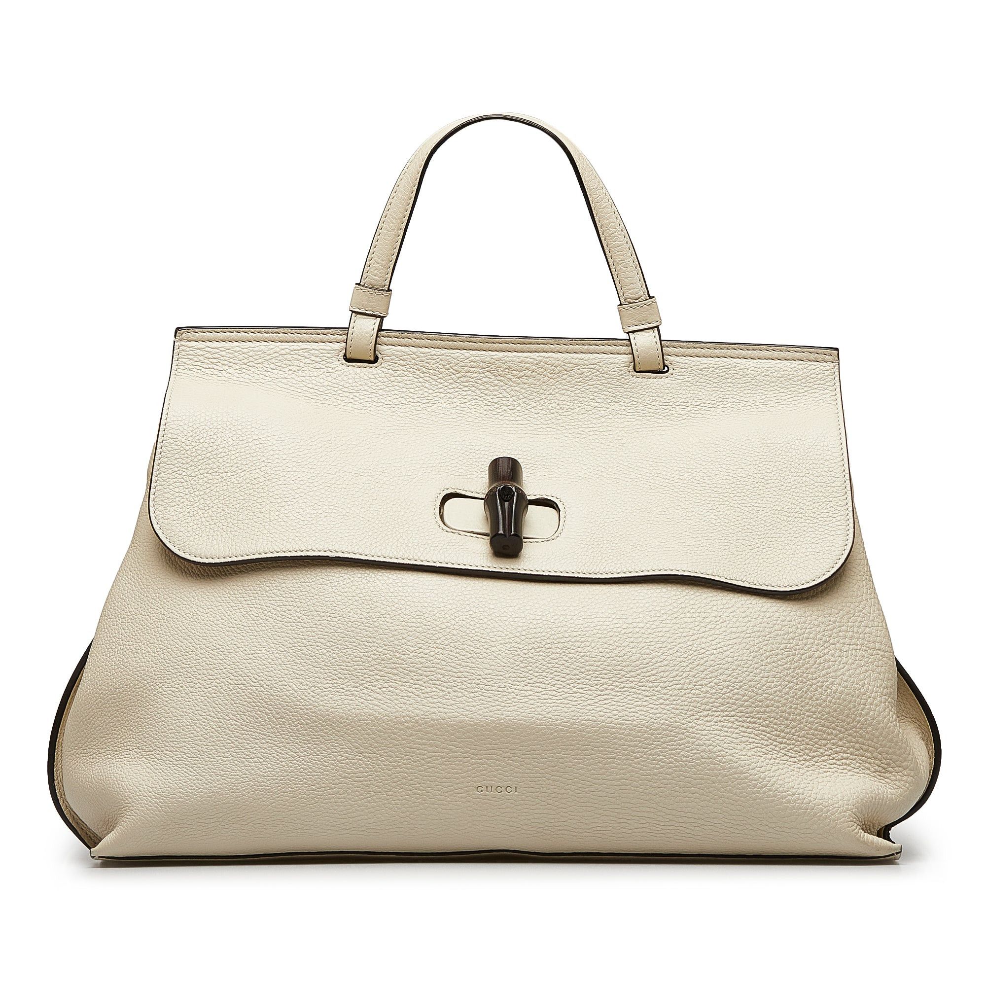 image of Gucci Bamboo Daily Satchel in Brown, Women's