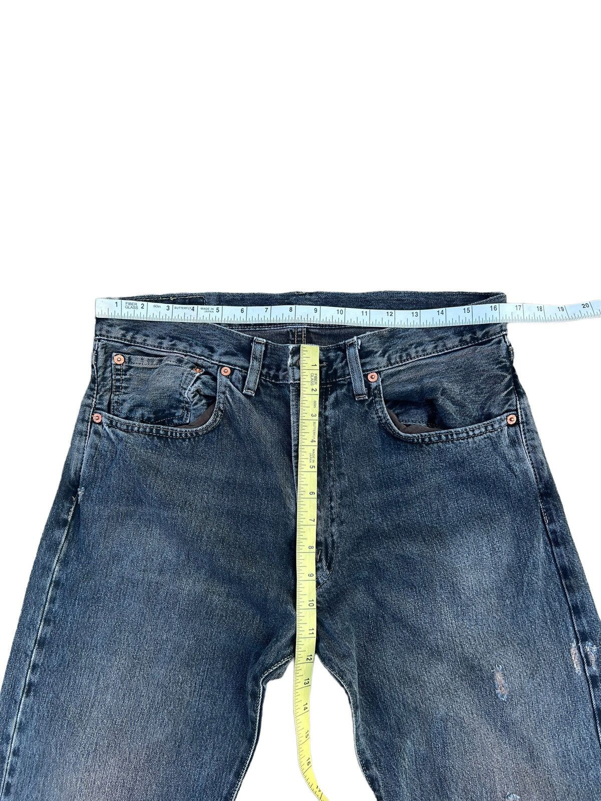 Levi's Vintage Clothing Vintage LVC Levi’s 551Z XX Distressed Denim Selvedge Jeans Size US 32 / EU 48 - 3 Thumbnail