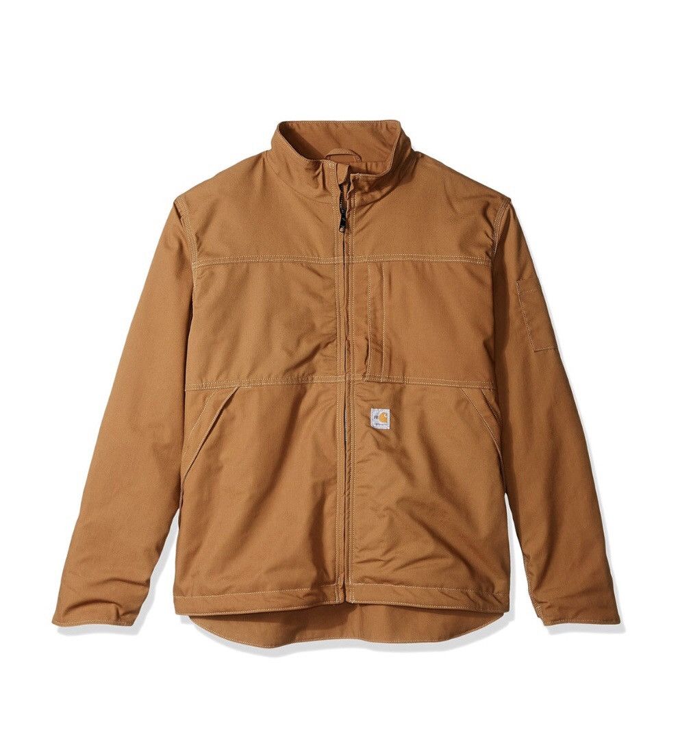 image of Carhartt Flame Resistant Full Swing Quick Duck Jacket in Brown, Men's (Size XL)