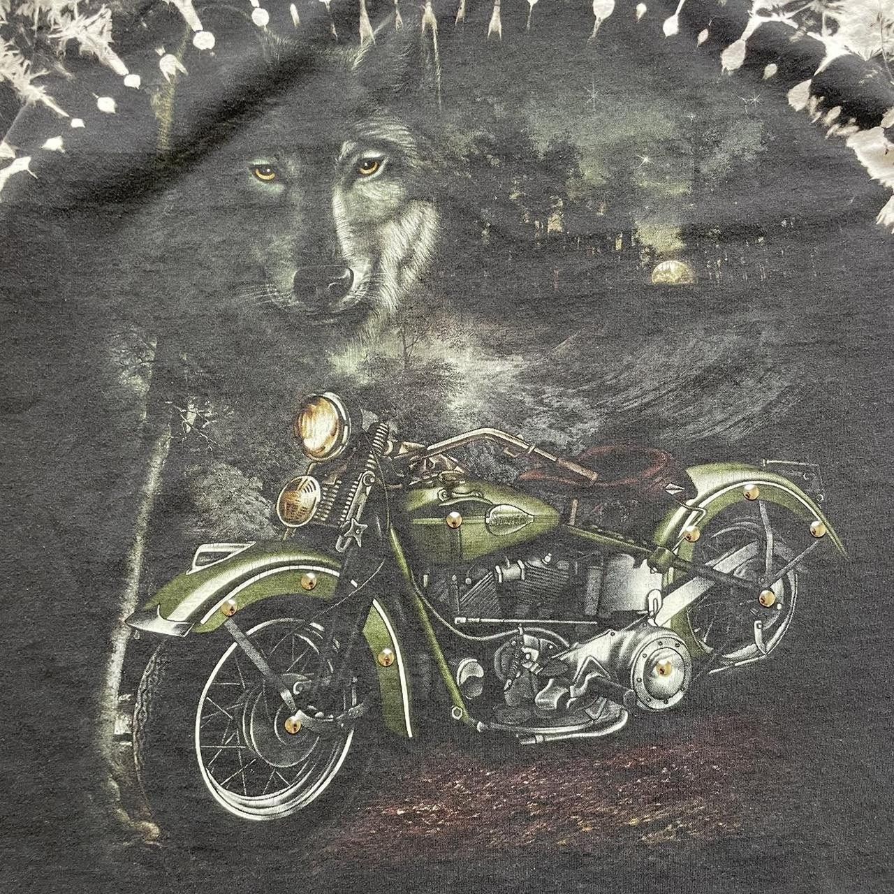 JNCO × Vintage Vintage Y2K Skull Shirtz Affliction Wolf Biker Graphic Tee Size US L / EU 52-54 / 3 - 3 Thumbnail