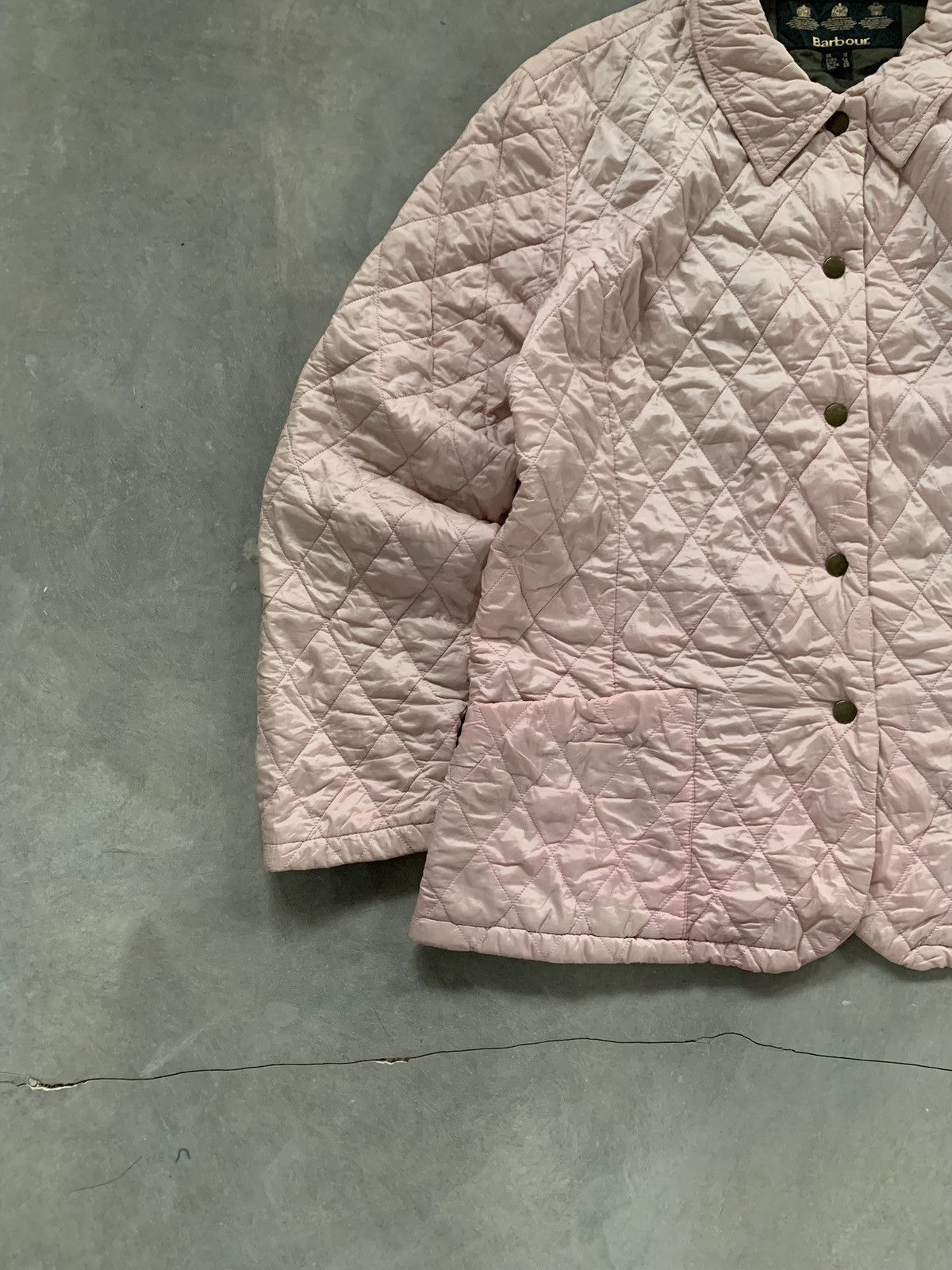 Barbour Vintage Barbour Pink Quilted Utility Jacket Size US XL / EU 56 / 4 - 4 Thumbnail