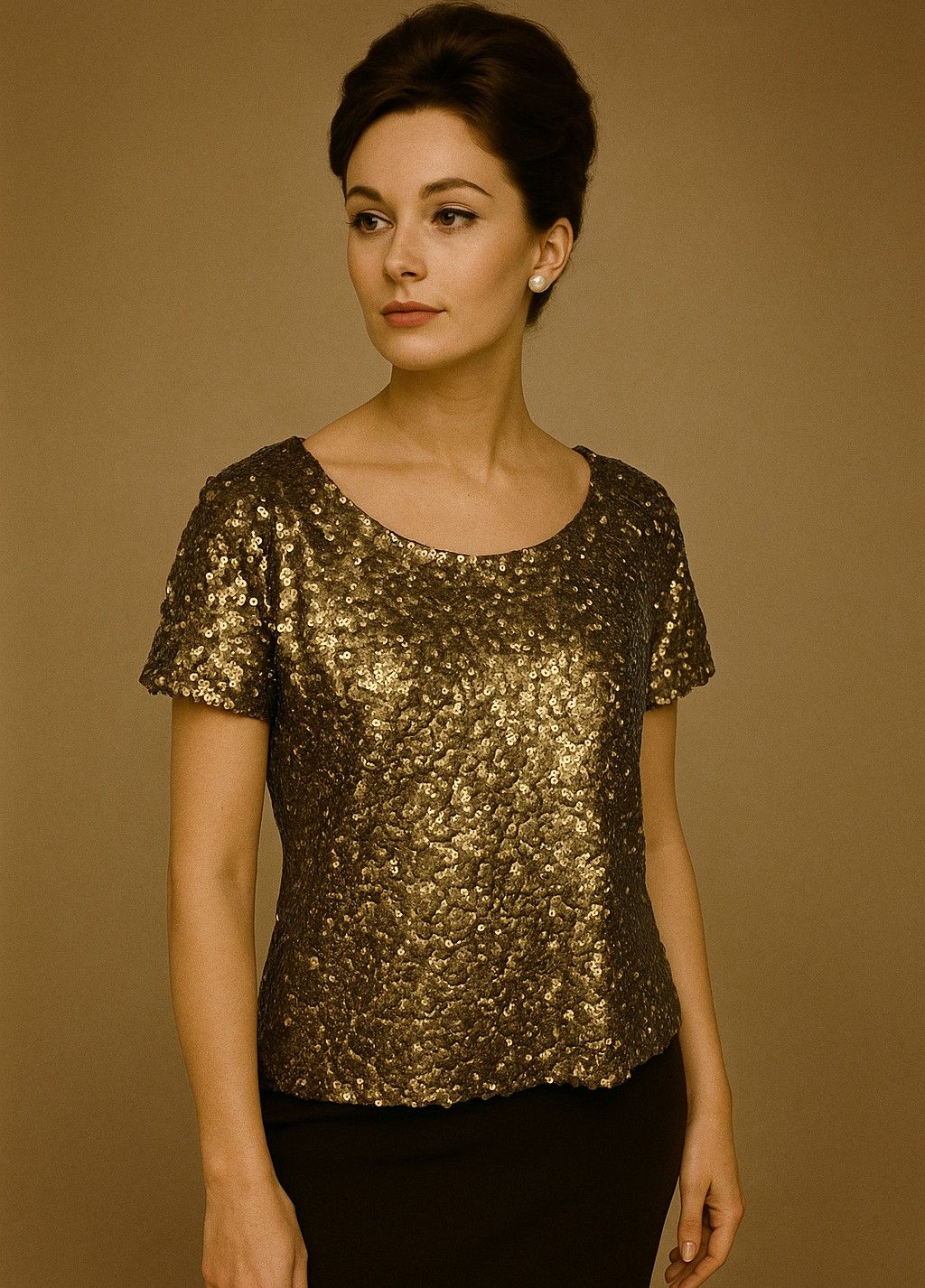 H&M H&M Bronze Sequin Top Size M / US 6-8 / IT 42-44 - 1 Thumbnail