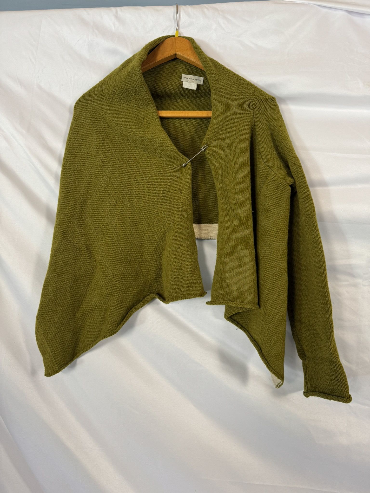 Dries Van Noten DRIES VAN NOTEN ASYMMETRIC ONE-SLEEVE WOOL CARDIGAN Size M / US 6-8 / IT 42-44 - 1 Thumbnail