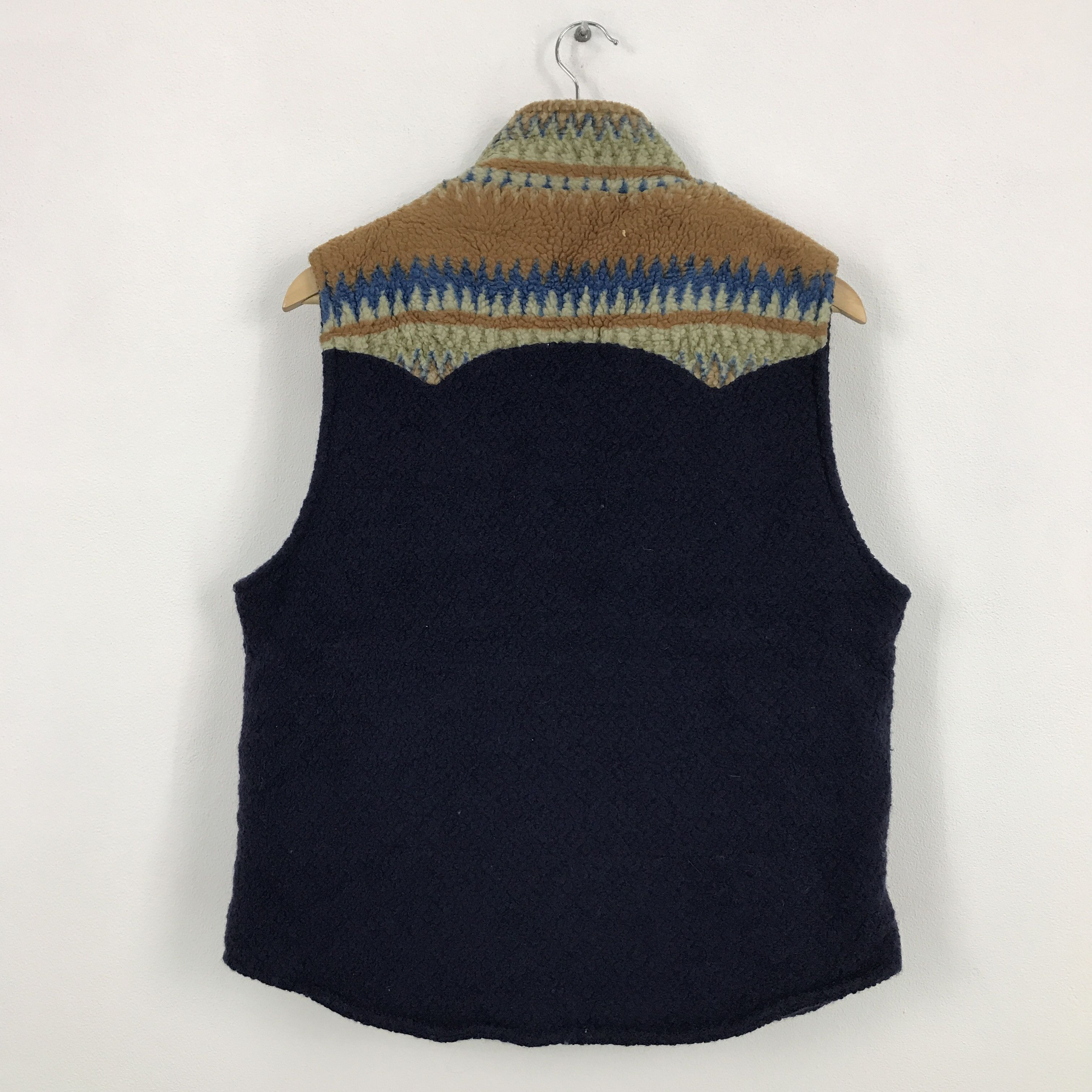 Japanese Brand tatacaca Navajo Wool snap button vest jacket Size US L / EU 52-54 / 3 - 3 Thumbnail
