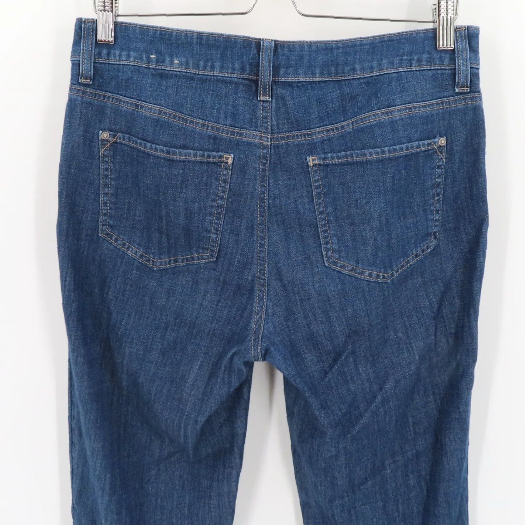 Vintage Chicos Womens 4 Slim Boyfriend Ankle Denim Jeans Blue Cotton Blend Pockets 5-Pocket Style Size 27" / US 4 / IT 40 - 4 Thumbnail