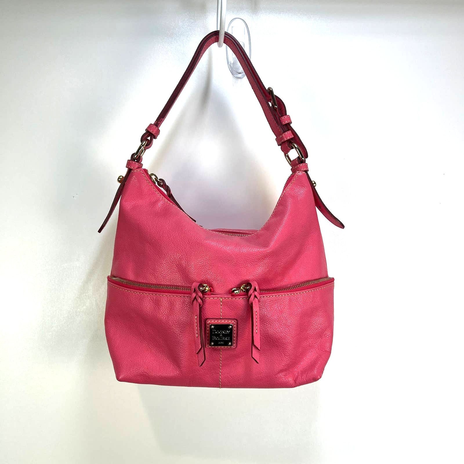 Dooney & Bourke Dooney and Bourke Dillen Zipper Pocket Small Hobo Bag Pink Size ONE SIZE - 1 Thumbnail