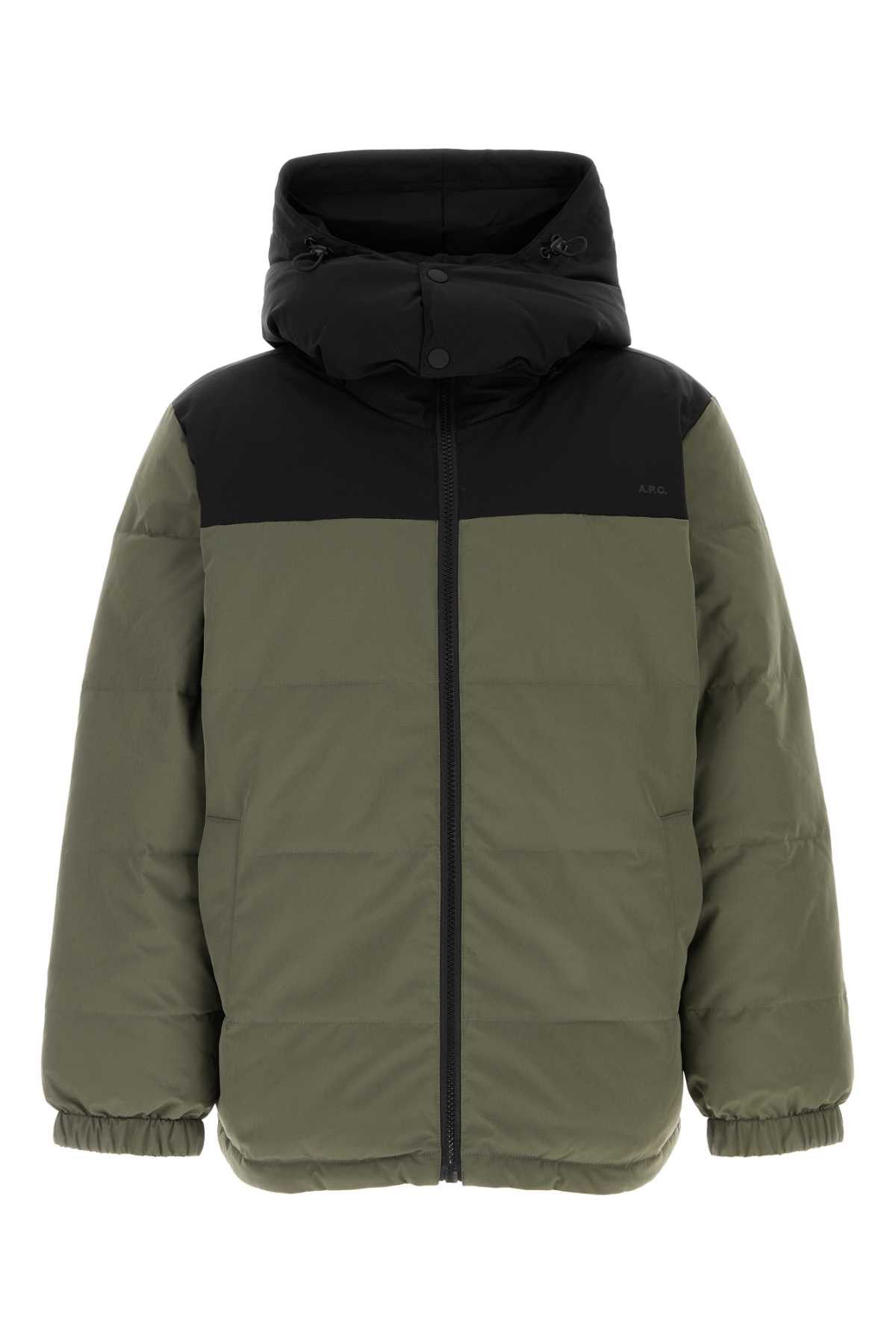 A.P.C. Sage Green Stretch Polyester Reversible Padded Jacket Size US L / EU 52-54 / 3 - 1 Thumbnail