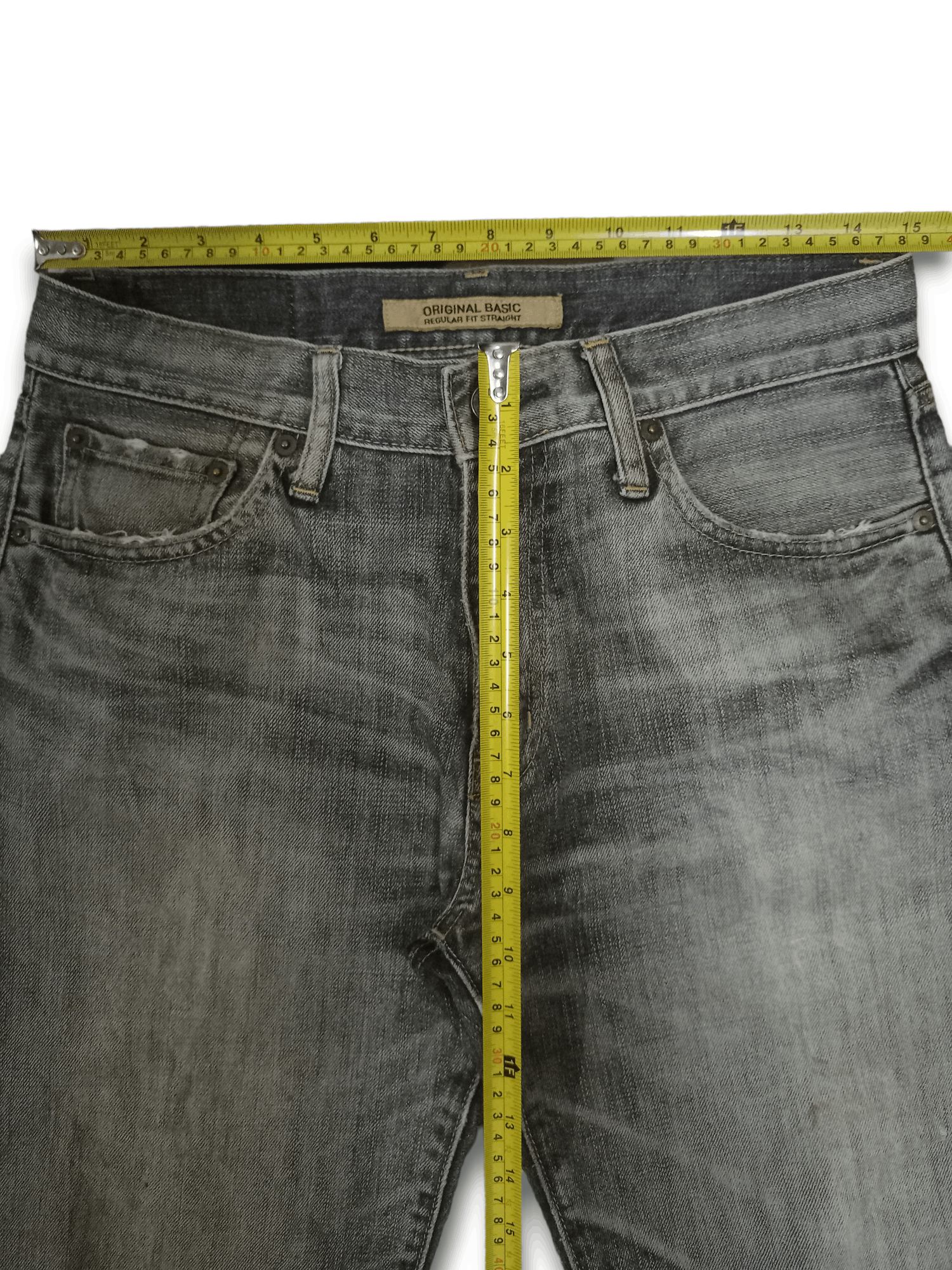 Japanese Brand × Uniqlo S002 Vintage Japanese Uniqlo Grey Loose Jeans 30x28 Size US 30 / EU 46 - 9 Thumbnail