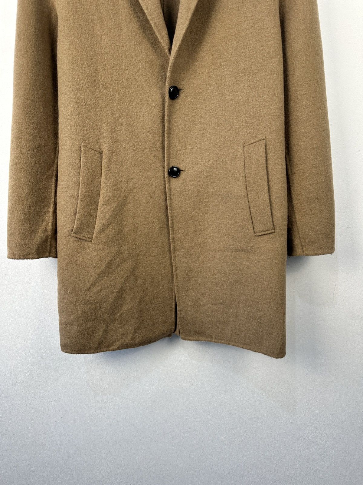 Zara Zara Camel Wool Blend Coat Overcoat Classic Single Breasted Size US M / EU 48-50 / 2 - 4 Thumbnail