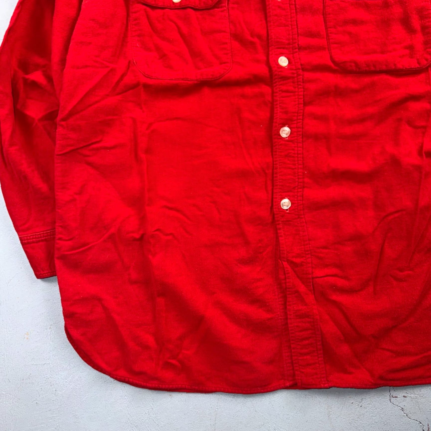 JCPenney VINTAGE Penneys Jacket Red Cotton 1940s 40s 50s Plaid Flannel Shirt Rockabilly Mens Large Size US L / EU 52-54 / 3 - 3 Thumbnail