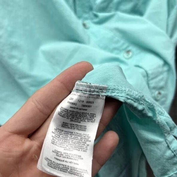 Vintage Columbia Shirt Men 2XL Mint Blue Button-Down Short Sleeve Vintage All Seasons Casual Preppy PFG Vacation Size US XXL / EU 58 / 5 - 2 Thumbnail