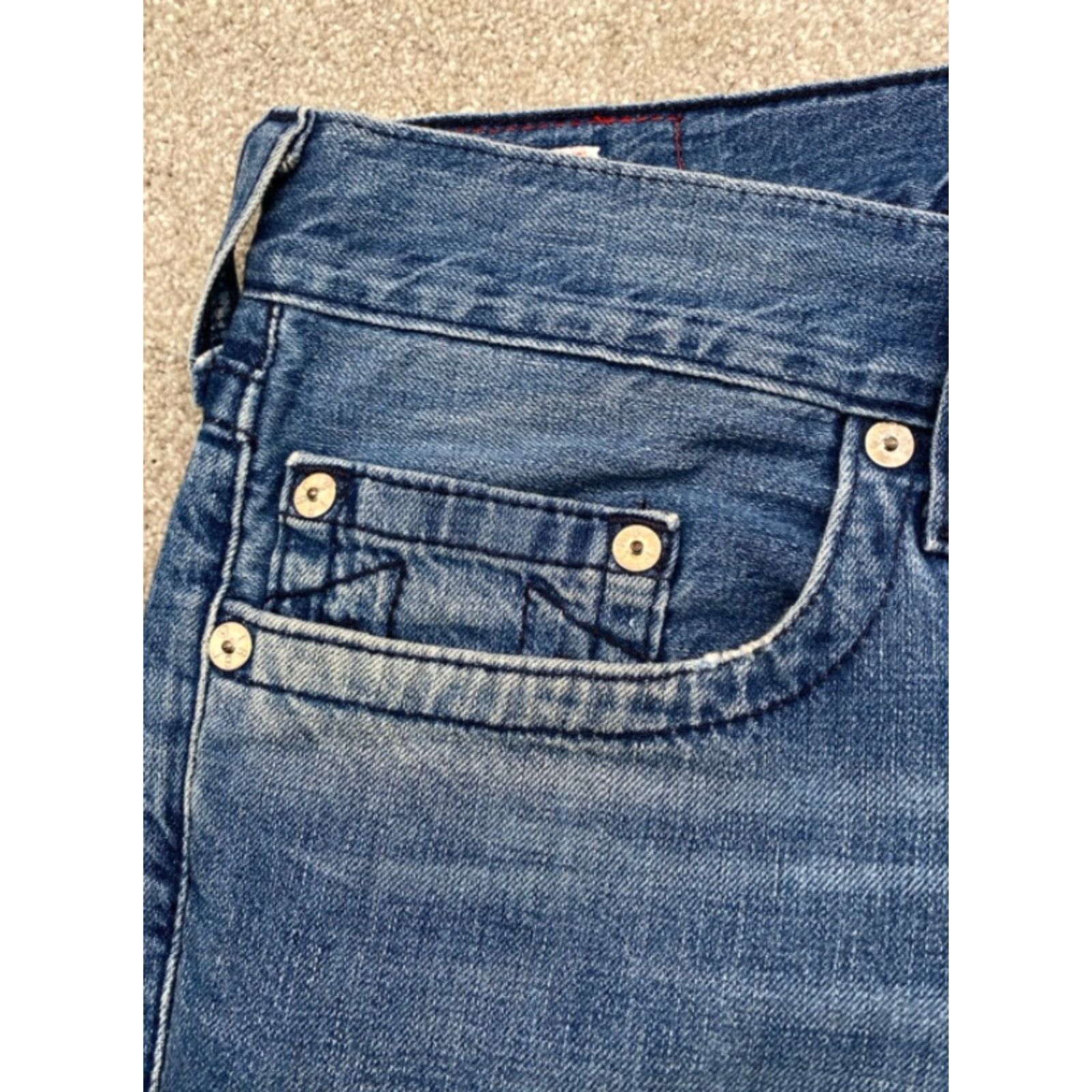 True Religion VINTAGE True Religion Bobby Jeans Bootcut 38x33 Blue Denim Distressed Mens Size US 38 / EU 54 - 4 Thumbnail