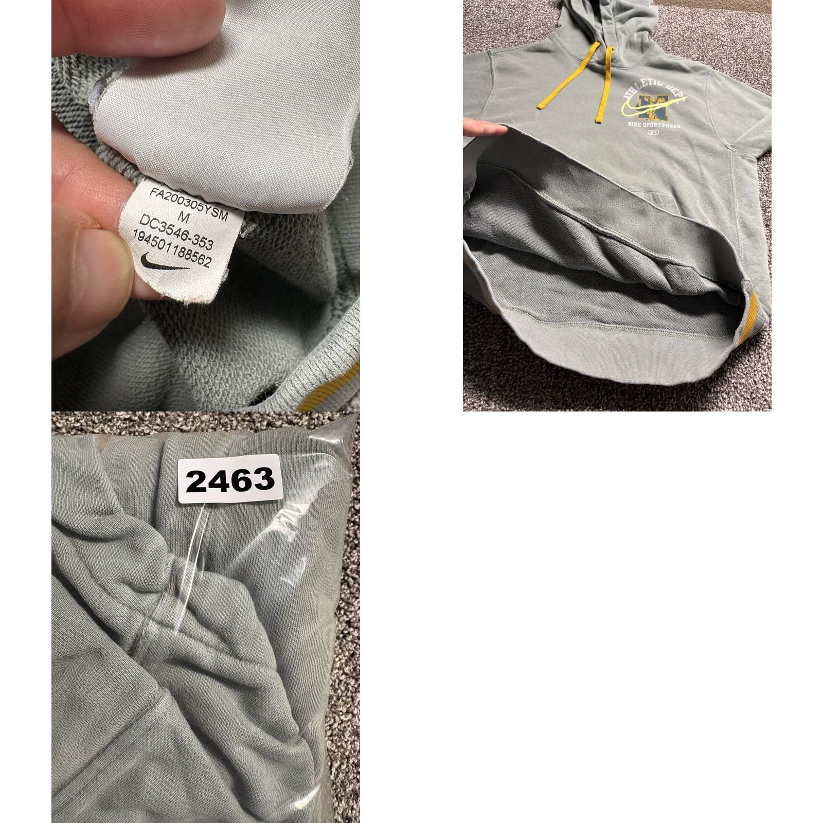 Nike Nike Hoodie Mens Medium Sportswear Athletic Dept 1972 Sweatshirt DC3546 - Sleeve Length Long Size US M / EU 48-50 / 2 - 9 Thumbnail