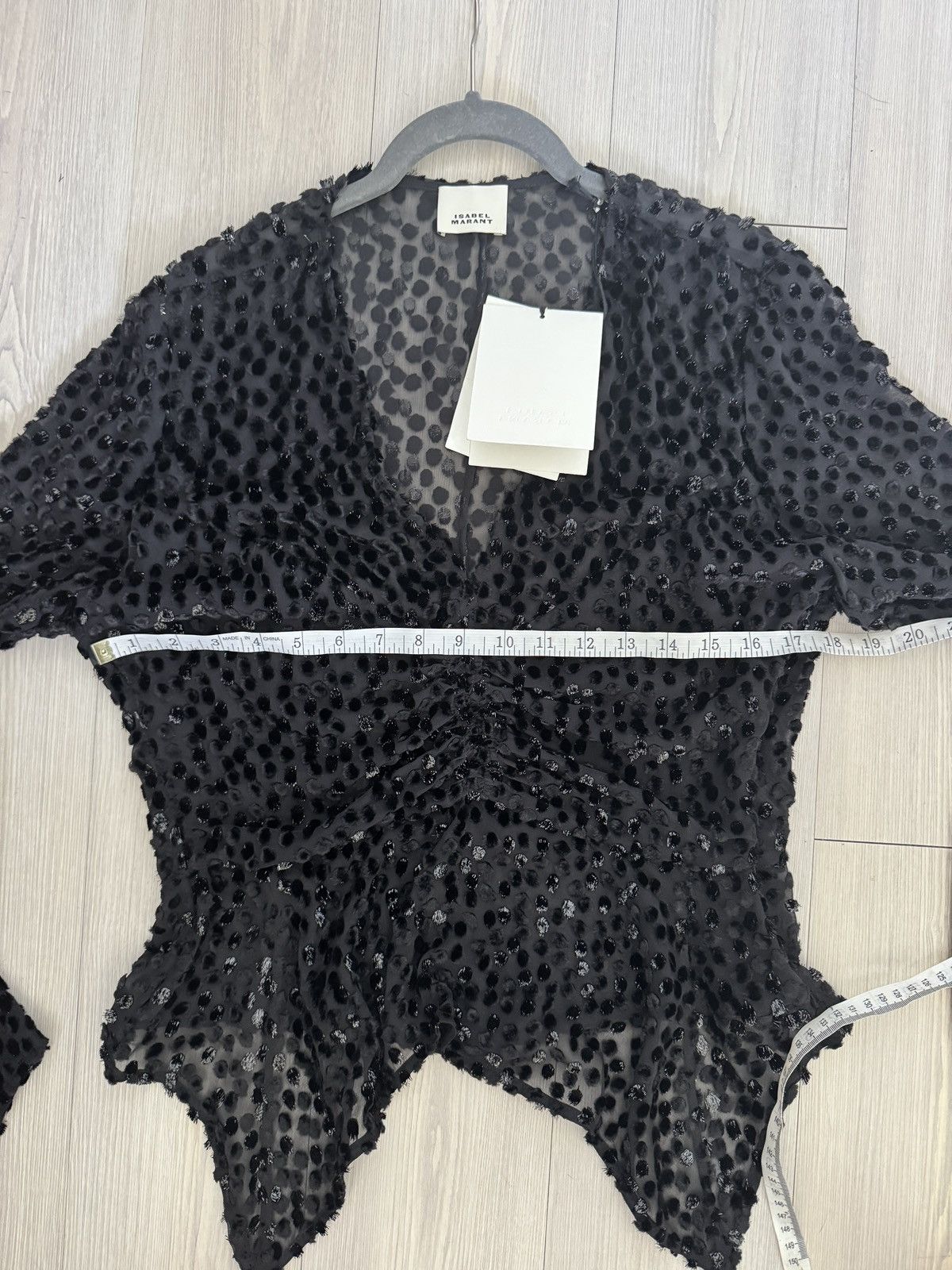 Isabel Marant ISABEL MARANT Ulietta metallic devoré-velvet blouse FR 42 Size M / US 6-8 / IT 42-44 - 13 Thumbnail