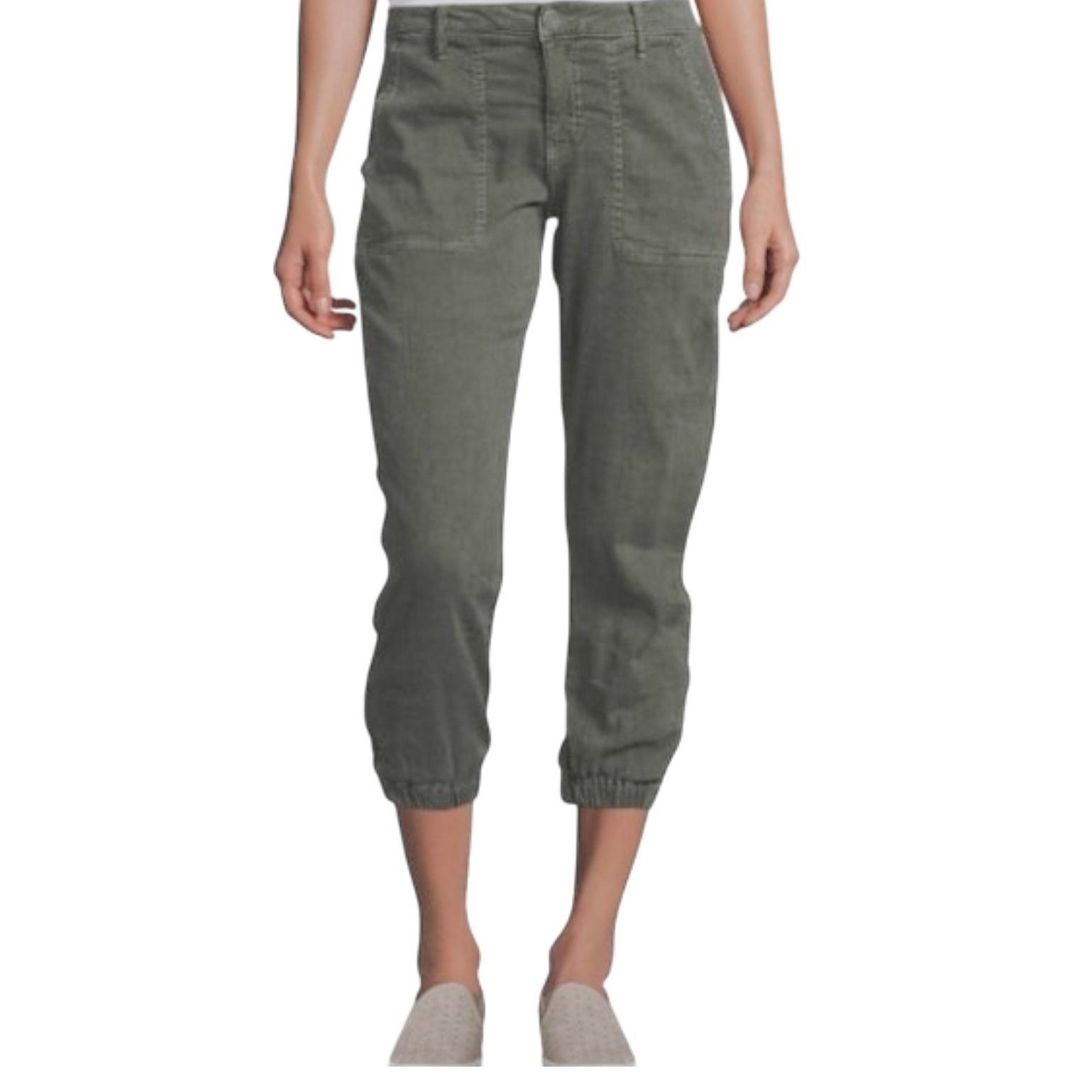 Joie Joie Military Green Dolorita Midi Linen Ankle Zip Pants 30 Size 30" / US 8 / IT 44 - 1 Thumbnail