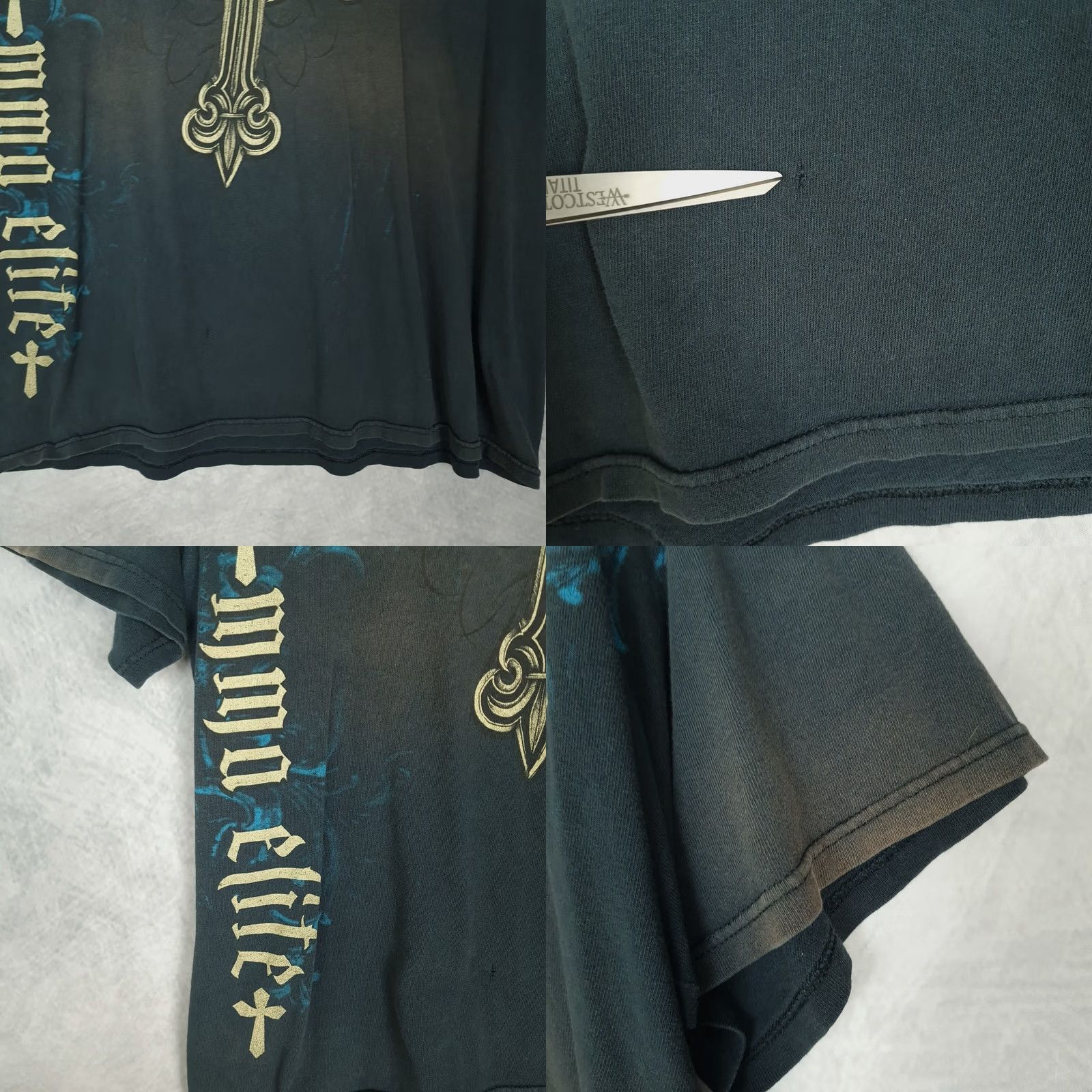 Vintage VINTAGE MMA Elite Shirt Grunge Goth Celtic Cross Gray XL Mens T-Shirt Size US XL / EU 56 / 4 - 8 Thumbnail