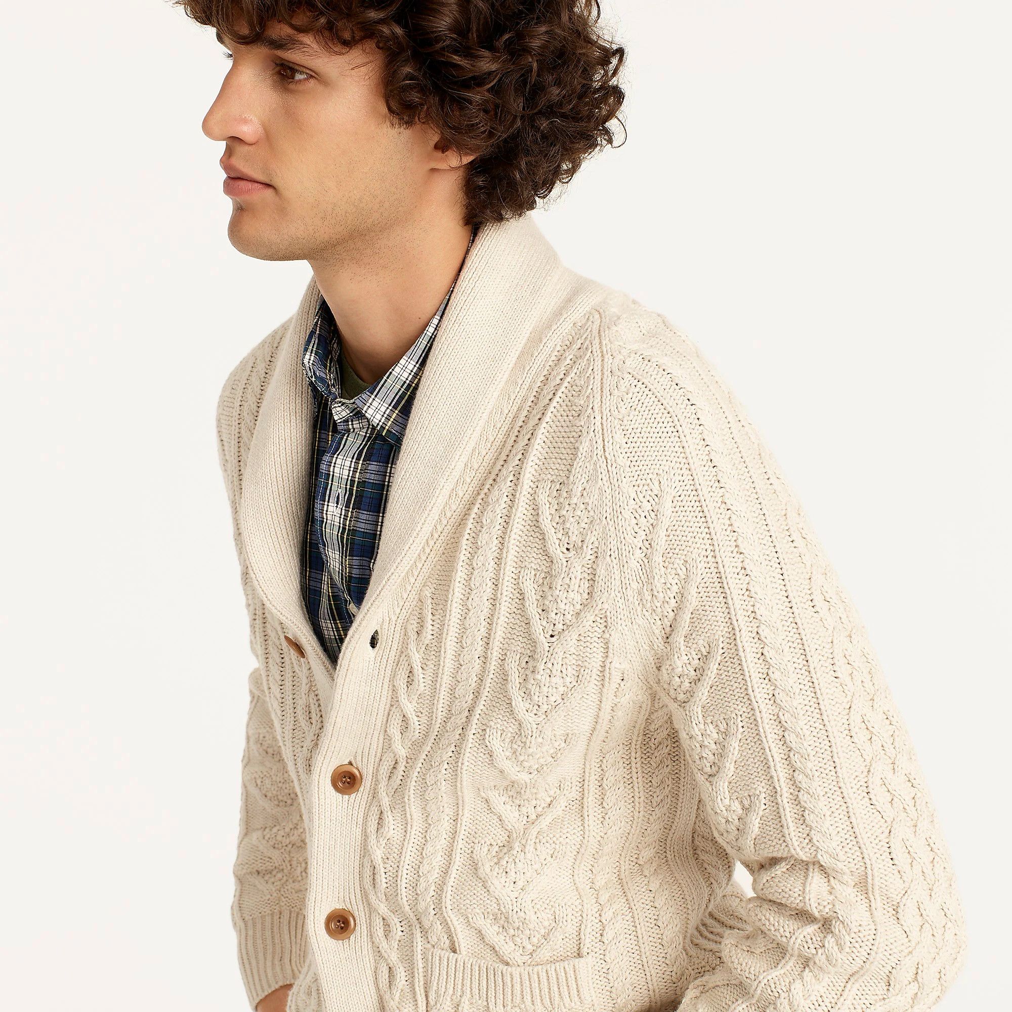 J.Crew J. CREW Sweater Cable-Knit Shawl Collar Cardigan Natural Size US S / EU 44-46 / 1 - 3 Thumbnail