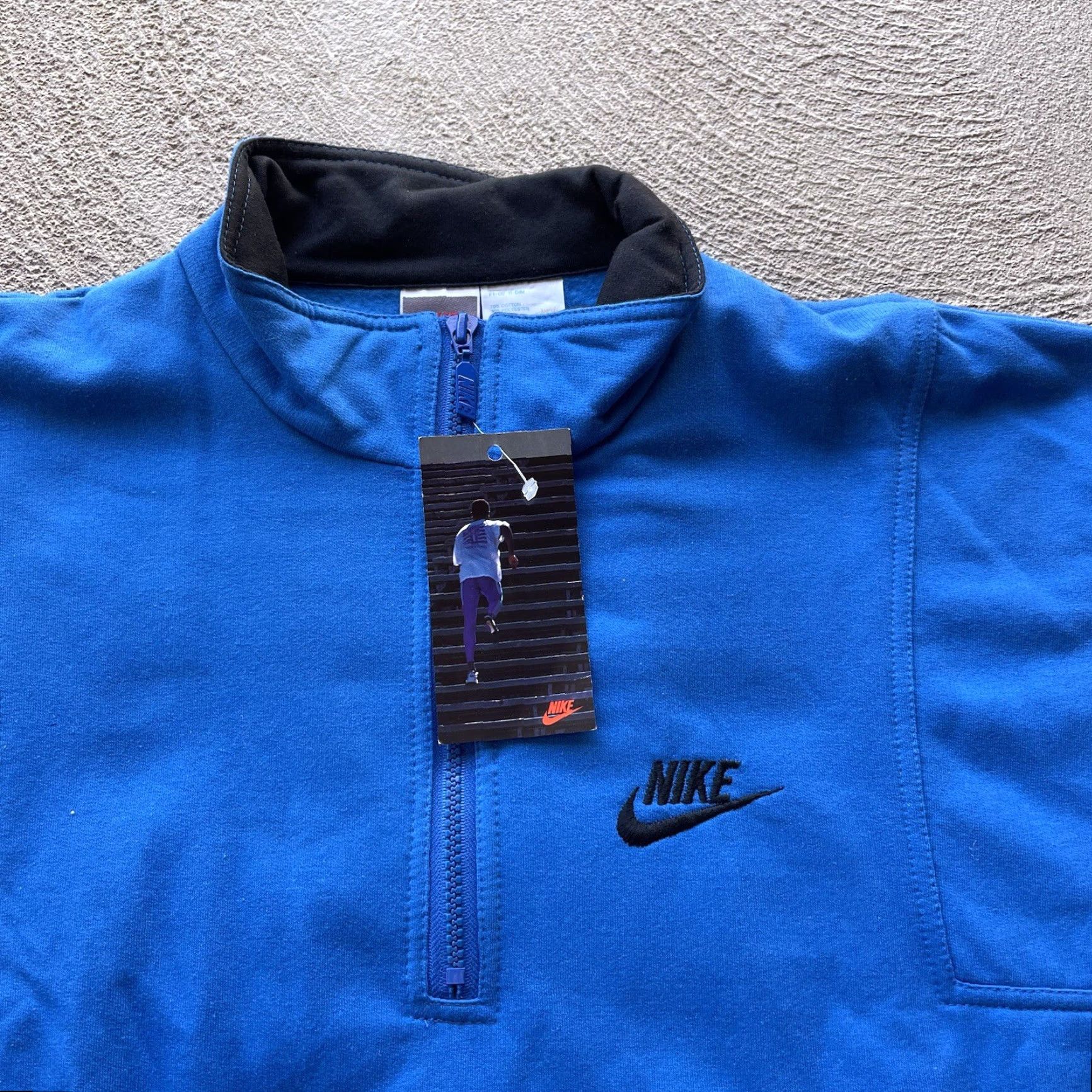 Nike Vintage Nike Sweatshirt Mens Medium Blue 1/4 Zip Stretch Swoosh 90s Sweater Size US M / EU 48-50 / 2 - 2 Thumbnail