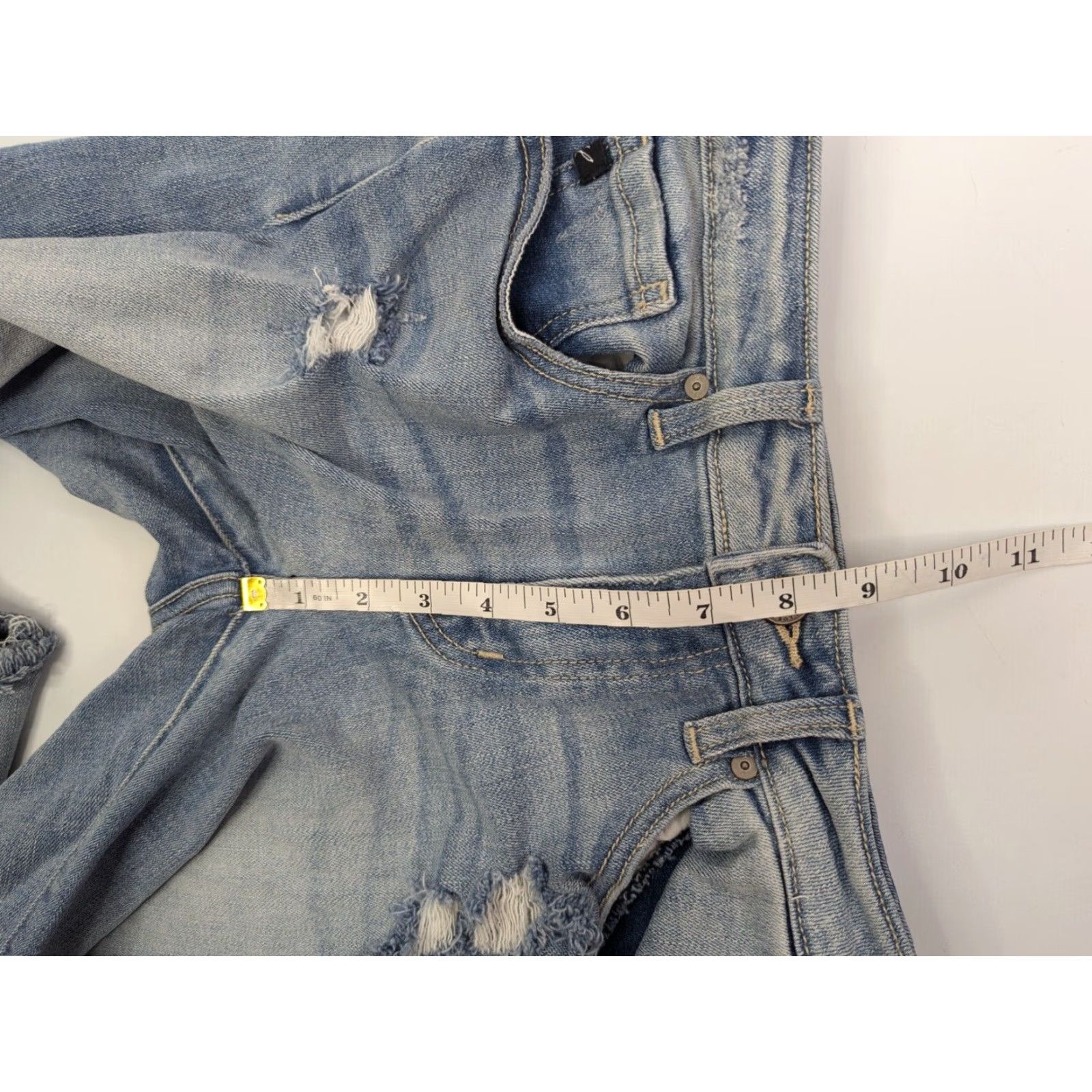 Vintage Kancan Jeans Mid Rise Distressed Skinny Blue Light Wash 27 Women 5-Pocket KC8373M Size 27" / US 4 / IT 40 - 7 Thumbnail