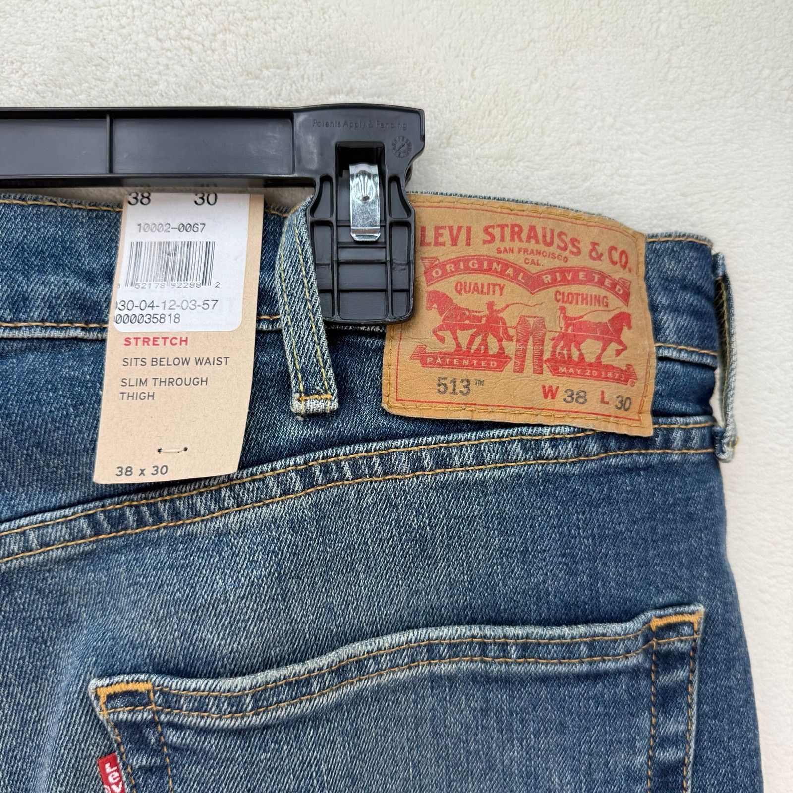 Levi's LEVI'S 513 MEN'S 38X30 SLIM STRAIGHT FLEX JEANS MEDIUM WASH Size US 38 / EU 54 - 7 Thumbnail