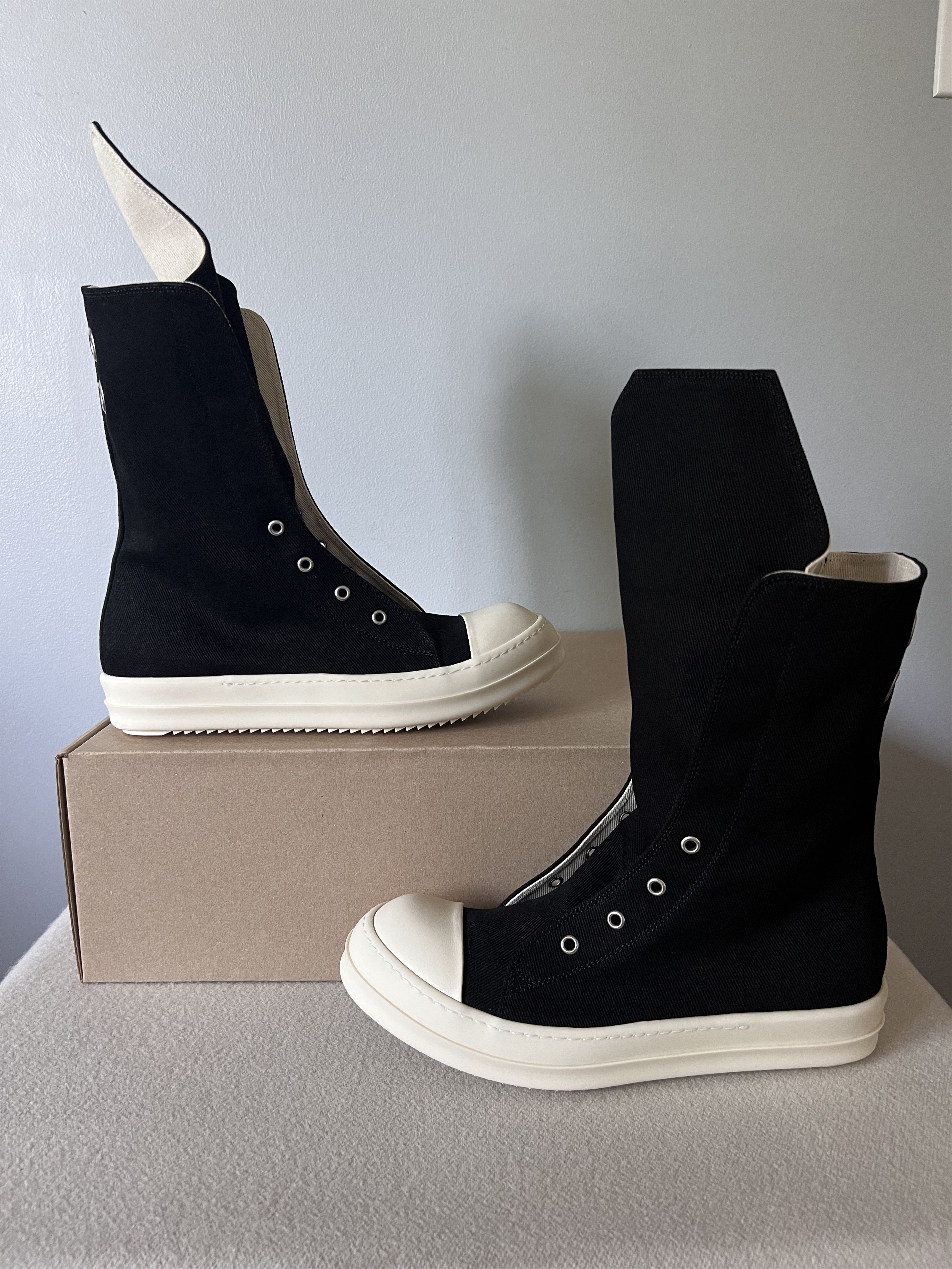 Rick Owens Drkshdw Rick Owens DRKSHDW Ramones Boots in Black Size US 9 / EU 42 - 2 Thumbnail