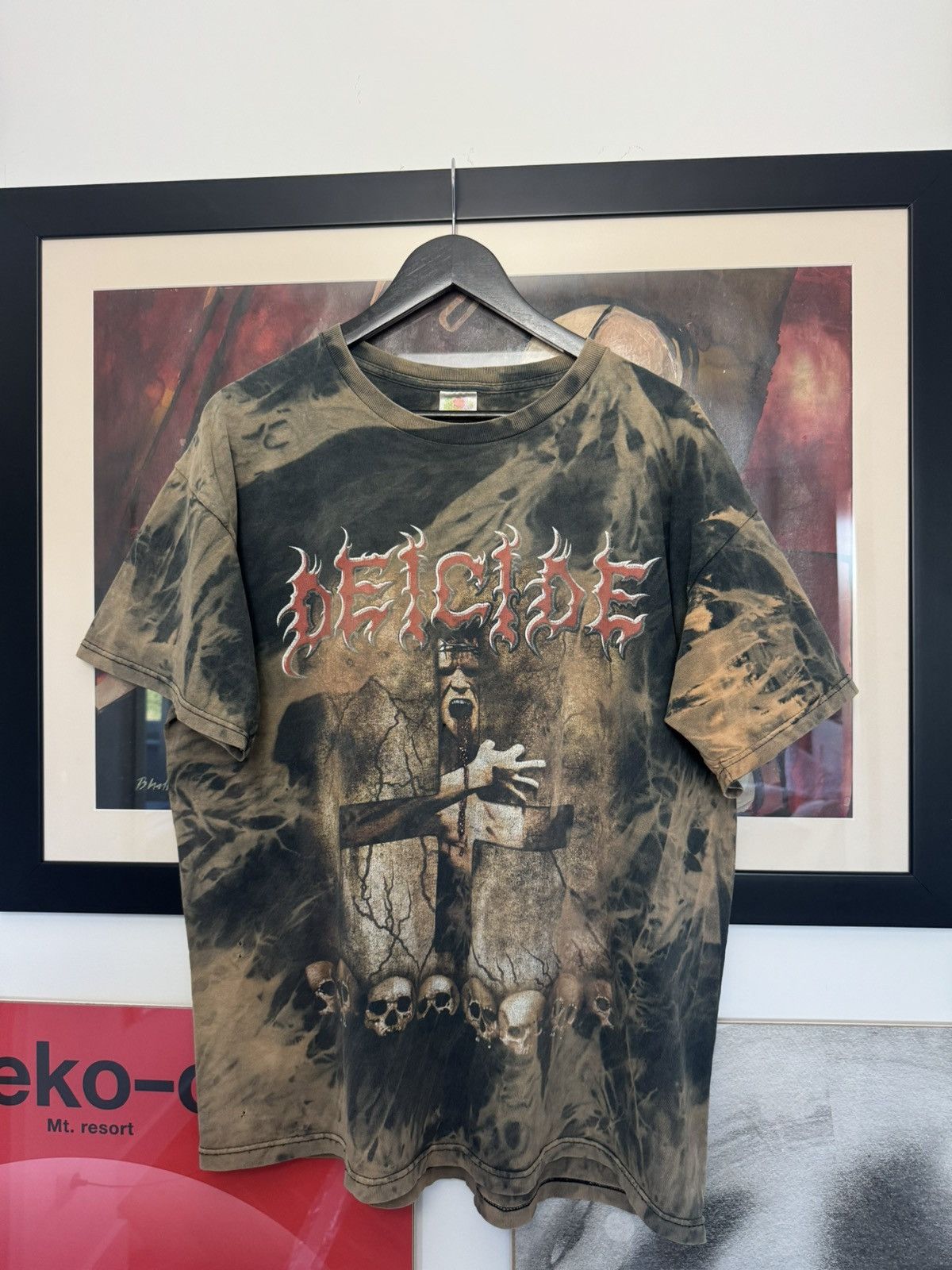 Vintage Death Metal Band Tee Deicide Fullprint Cross Skull