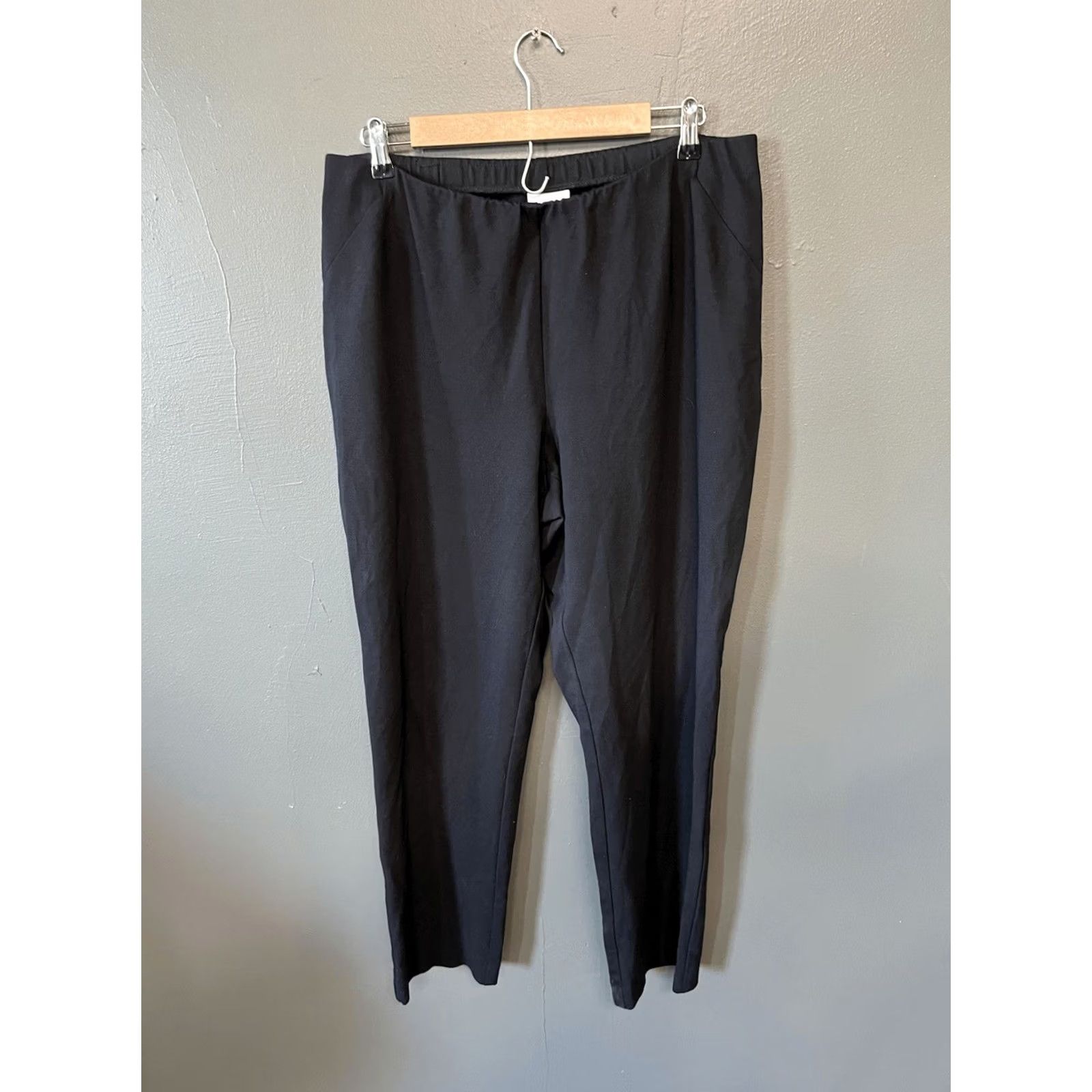 J. Jill J. Jill Womens Black Pull On Cropped Leggings Size L Slim Fit, Tapered, Cropped, Solid, Pants, Regular, Black, Womens, 27 inseam Size 36" / US 14 / IT 50 - 2 Thumbnail
