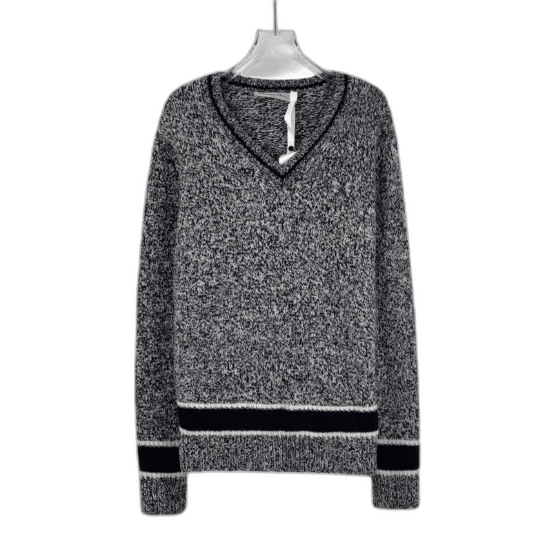 Dior Christian Dior Gray Wool VNeck Sweater-2506 Size US L / EU 52-54 / 3 - 1 Thumbnail