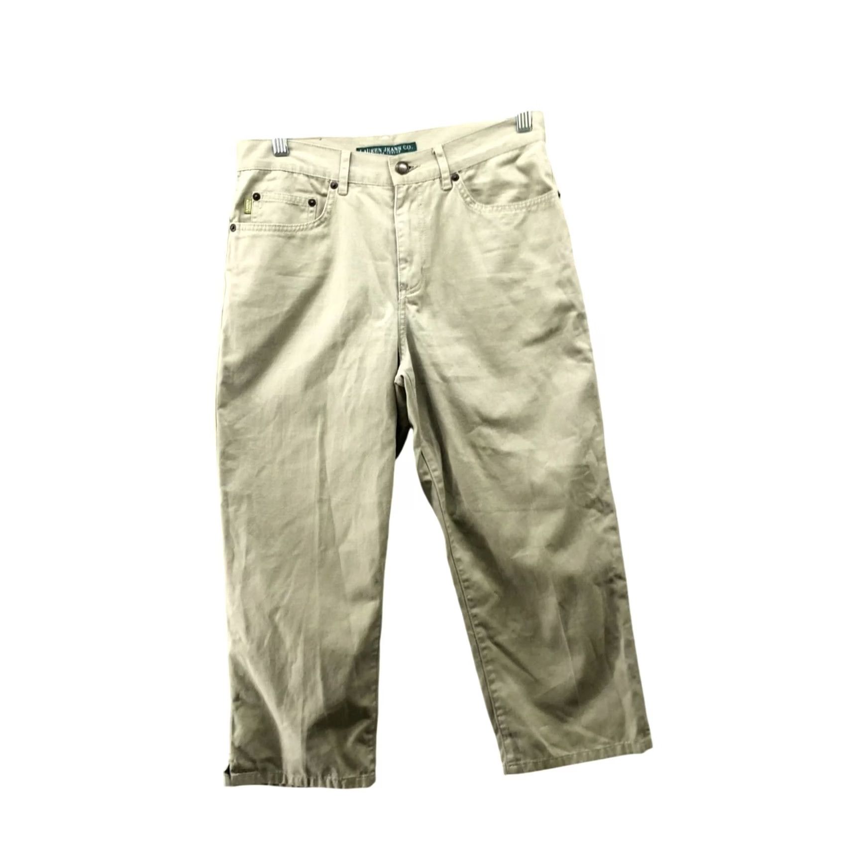 Ralph Lauren VINTAGE? Lauren Ralph Lauren Capri Chino Pants Womens Size 4 Olive Green Cotton Straight Size 27" / US 4 / IT 40 - 2 Thumbnail