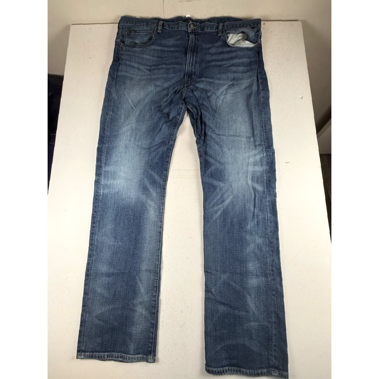 Polo Ralph Lauren Polo Ralph Lauren Jeans Hampton Straight 42T Big & Tall Denim 36 In Light Stonewashed Medium-Light Blue Men Size US XL / EU 56 / 4 - 5 Thumbnail