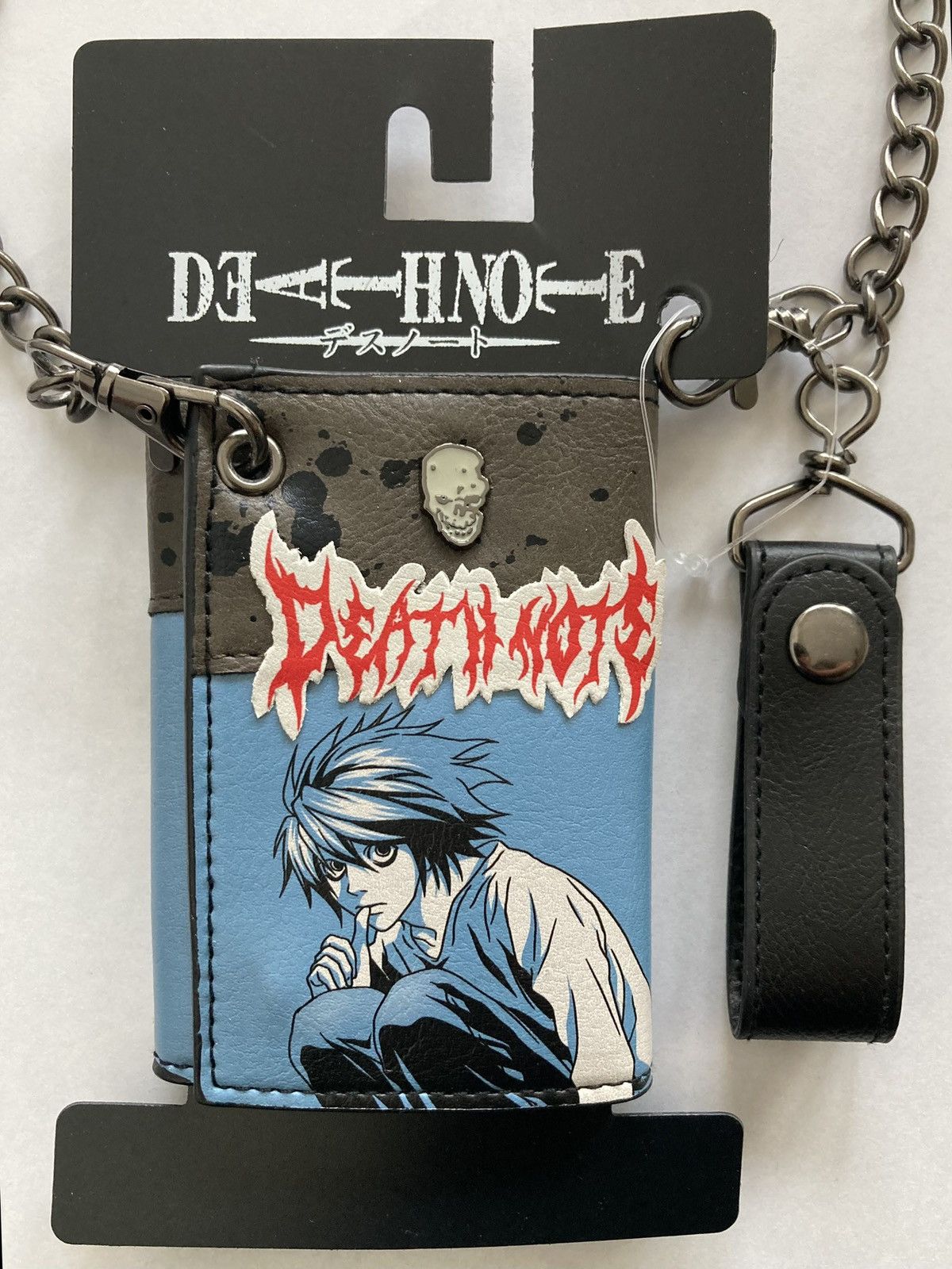 Hot Topic DEATH NOTE WALLET TRIFOLD W/ CHAIN L LIGHT YAGAMI BIOWORLD🆕 Size ONE SIZE - 3 Thumbnail