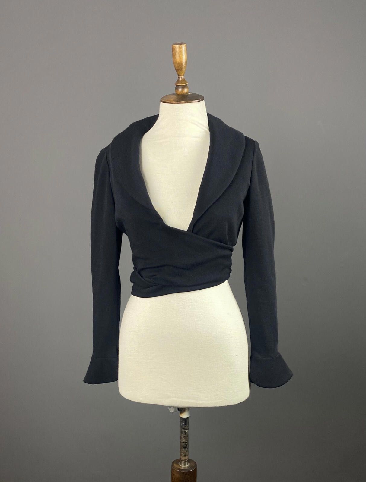 Givenchy Givenchy Boutique Paris Black Belted Open Front Jacket Size M / US 6-8 / IT 42-44 - 1 Thumbnail