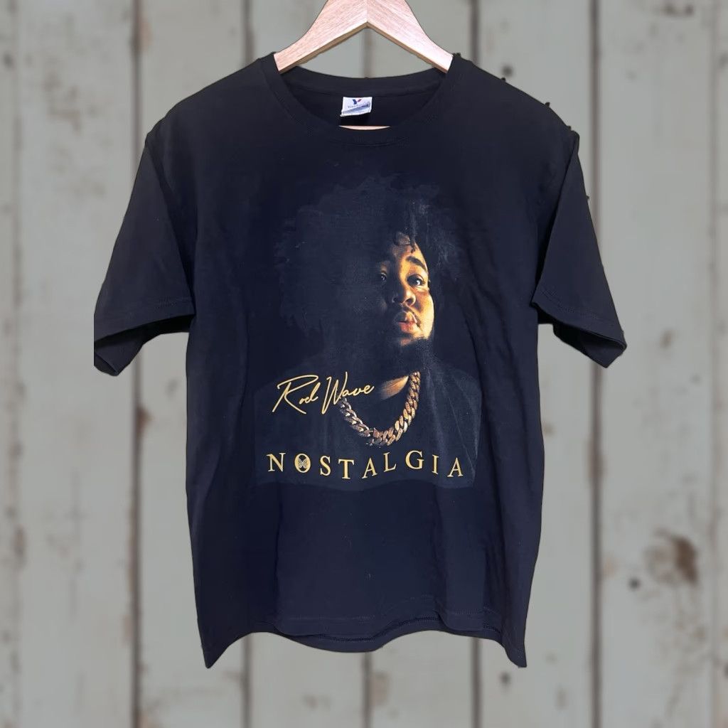 Vintage Rod Wave Nostalgia Tour 2023 Graphic Print T-Shirt Adult Mens XL Black Cotton Tee Size US XL / EU 56 / 4 - 1 Thumbnail