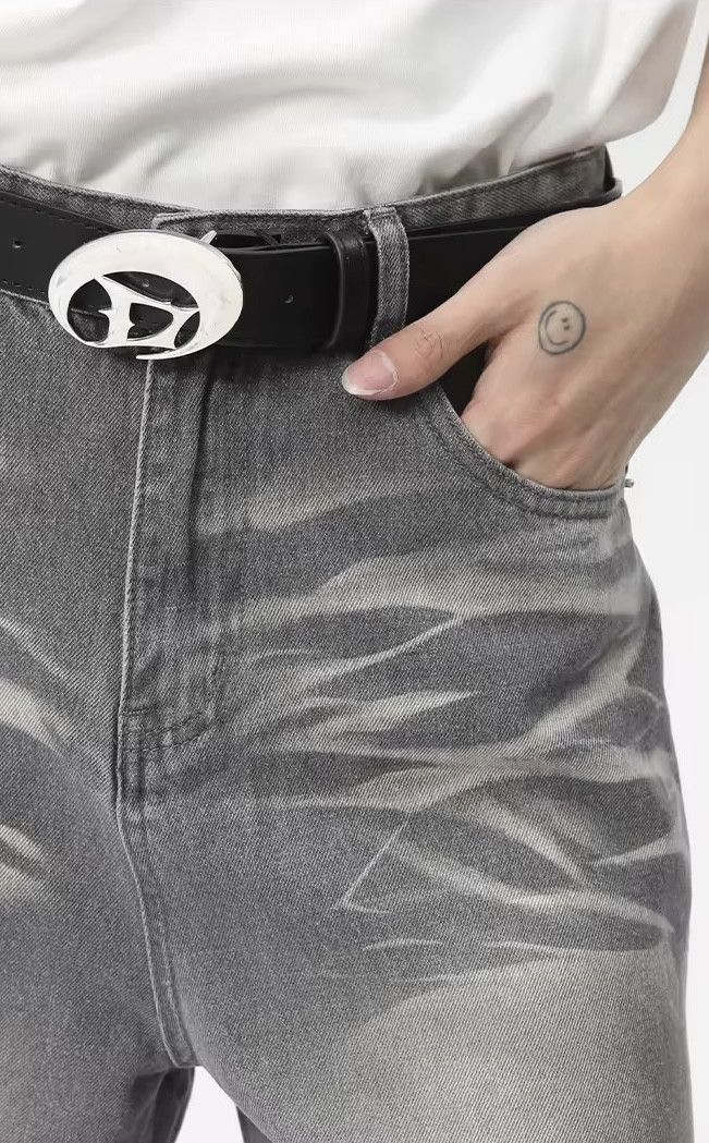 Jean Baggy Jeans Wash Denim Faded Distressed Loose Fit Skate Size US 28 / EU 44 - 5 Thumbnail