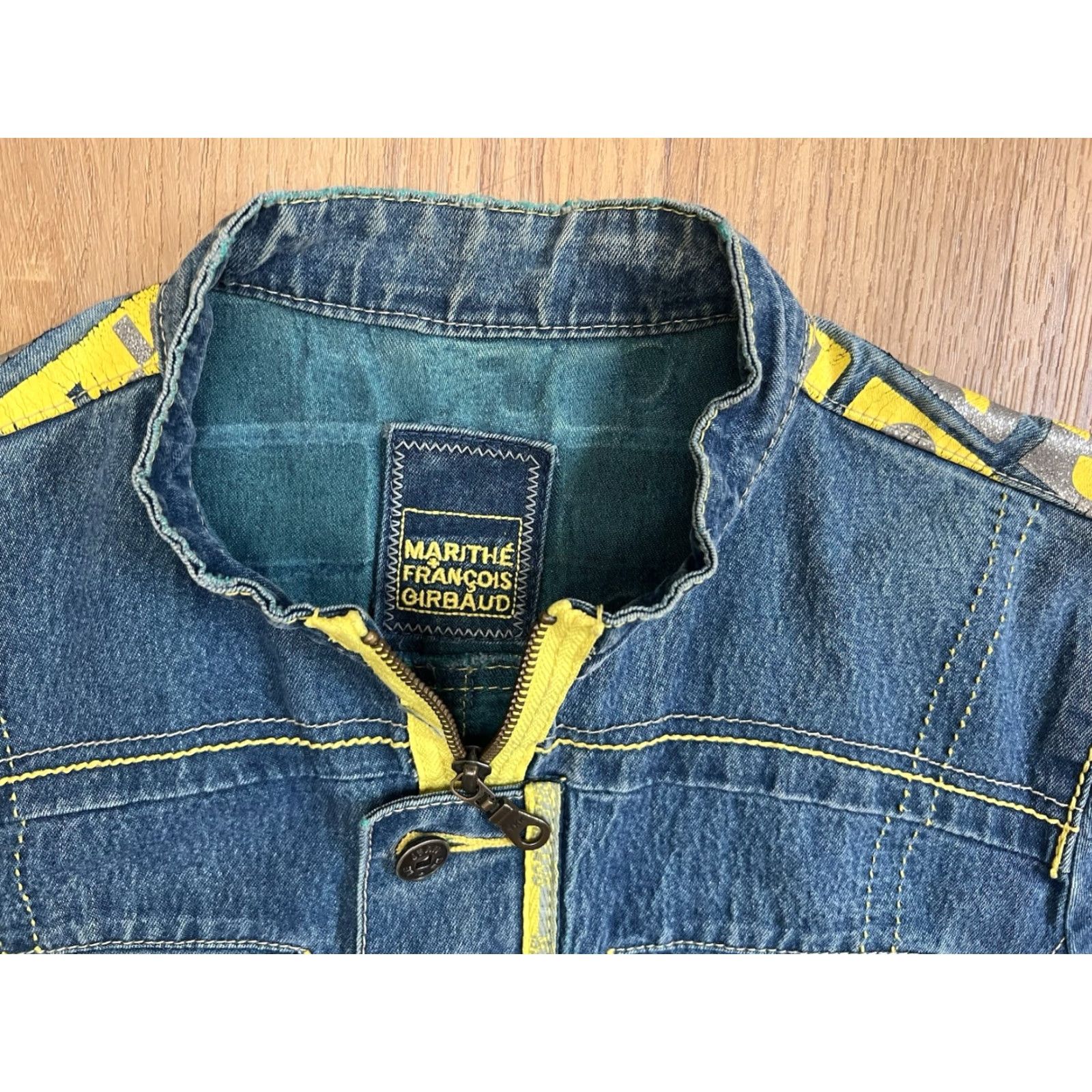 Denime VINTAGE Girbaud Jacket Denim Shacket 90s Collared Button Long Sleeve Women L Blue Denim Jacket Casual Party/Cocktail Size L / US 10 / IT 46 - 7 Thumbnail