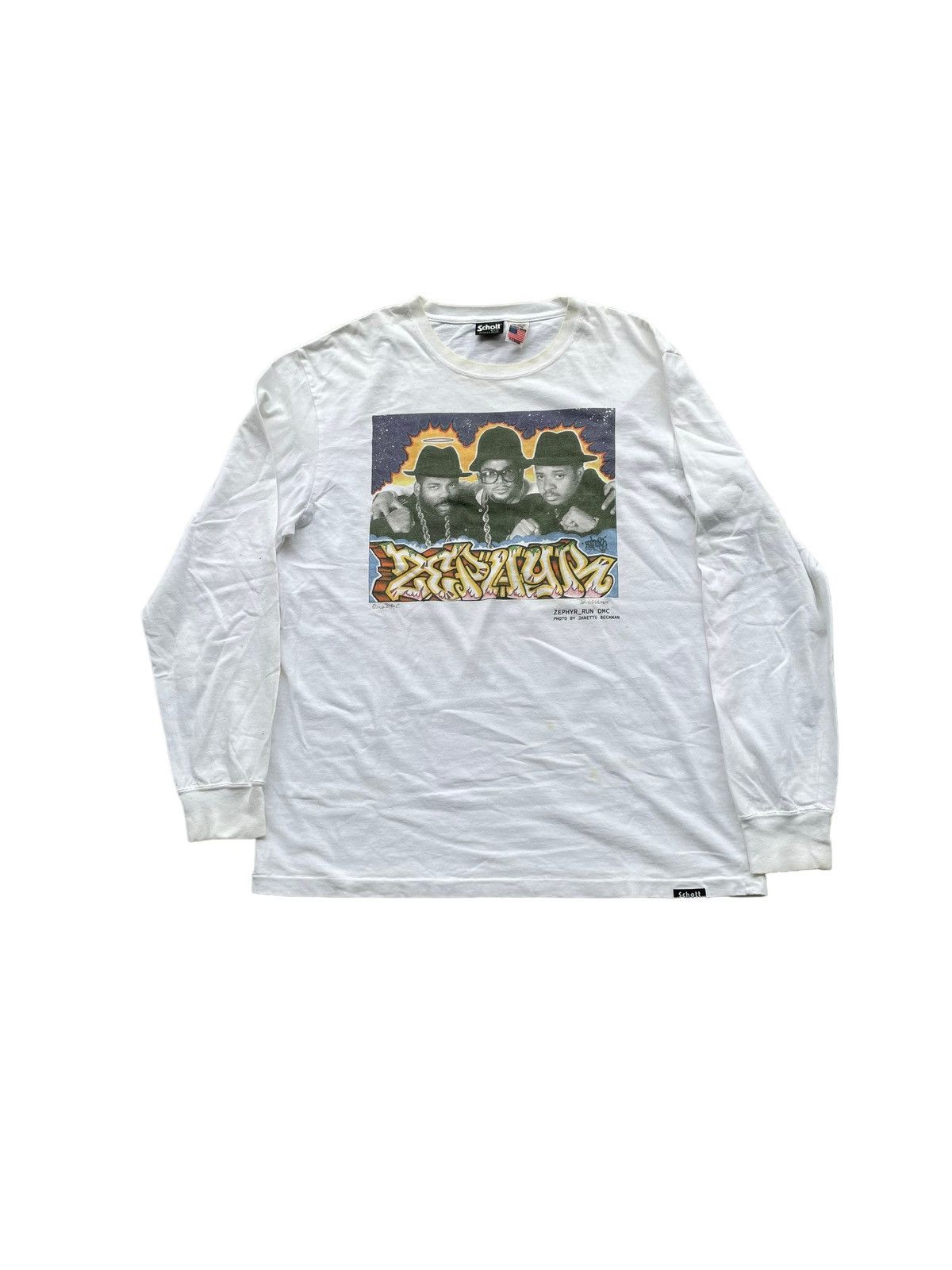 RUN DMC × Zephyr Zephy Run Dmc Long Sleave Tshirt Size US L / EU 52-54 / 3 - 1 Thumbnail