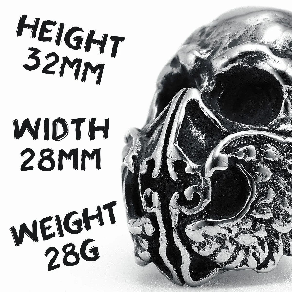 Jewelry Mask Skull Men Ring Size ONE SIZE - 5 Thumbnail