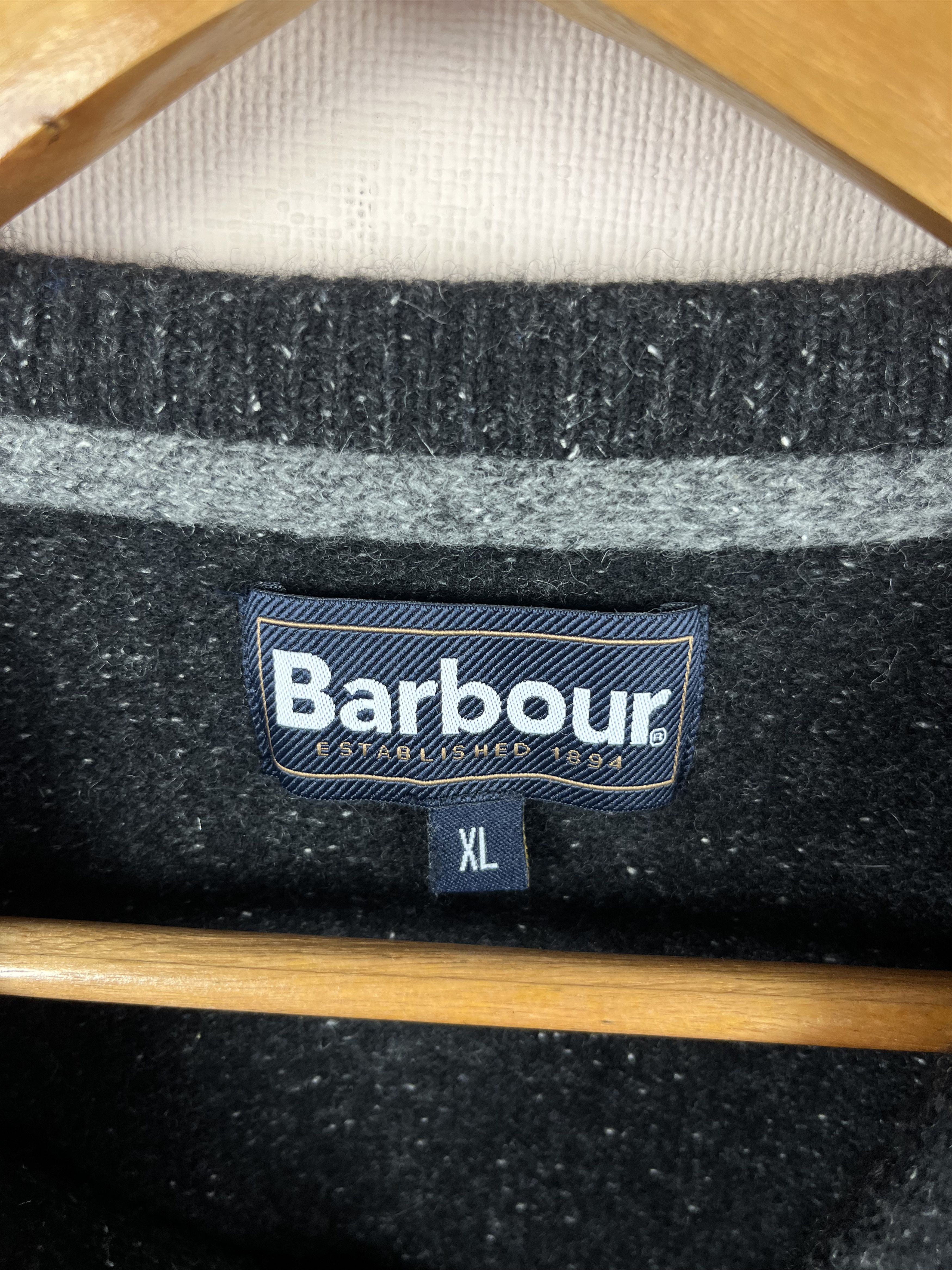 Barbour BARBOUR CREWNECK WOOL SILK POLYAMIDE VISCOSE SWEATER Size US L / EU 52-54 / 3 - 5 Thumbnail