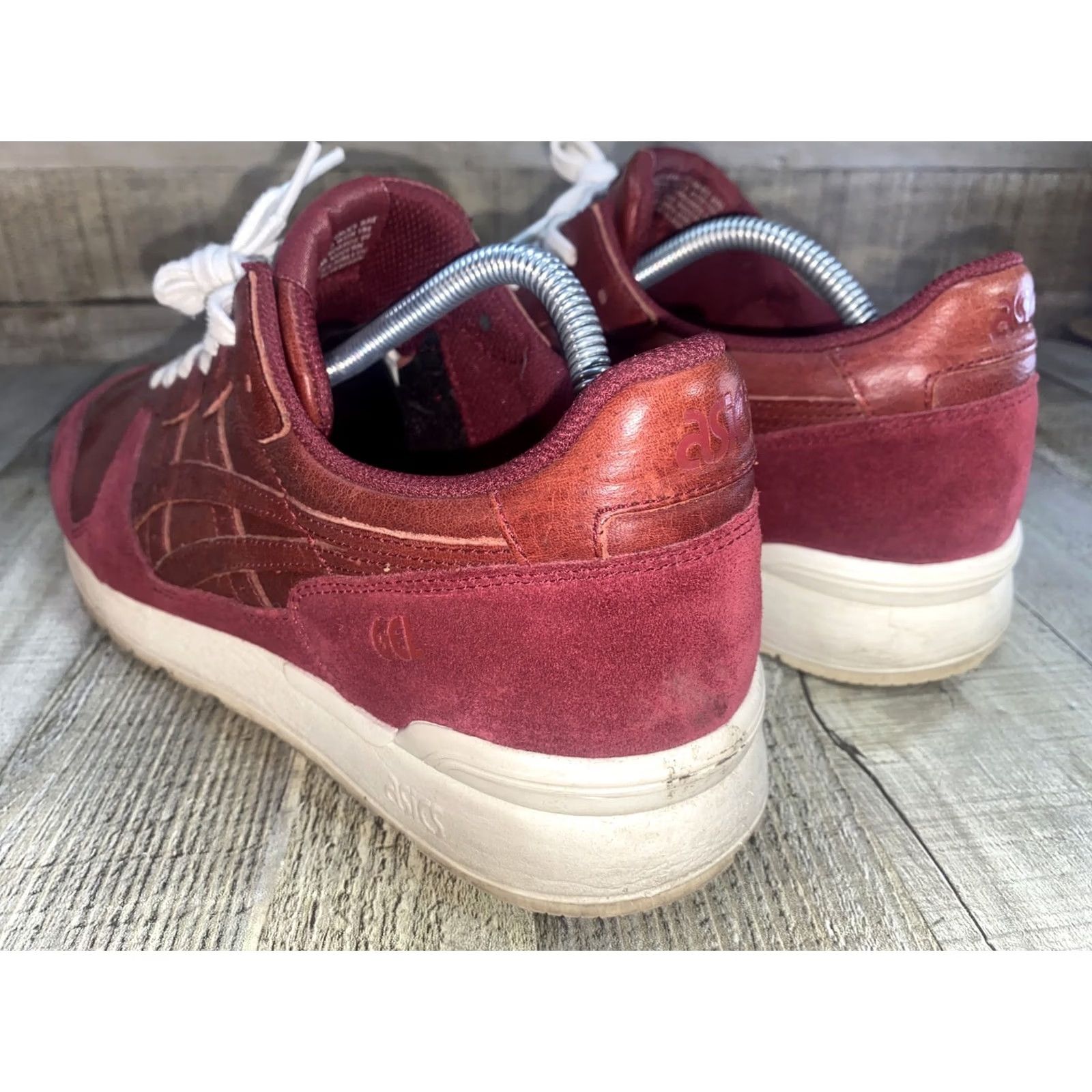 Asics ASICS GEL-Lyte Mens Burgundy H822L-2626 Casual Sneakers Shoes Burgandy Mens US 10.5 Size US 11 / EU 44 - 3 Thumbnail