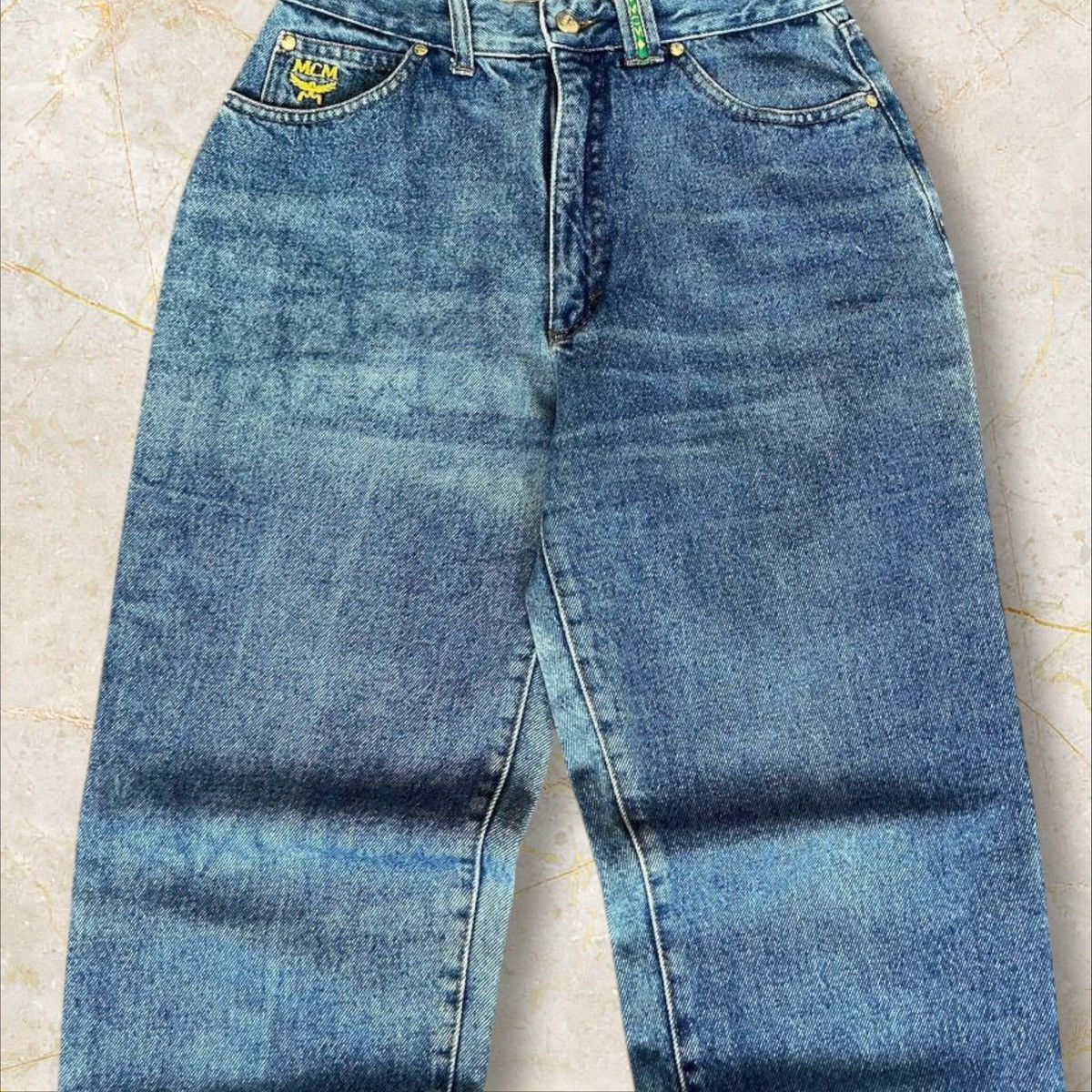 MCM MCM italy logo big couture baggy straight jeans archive rare Size 26" / US 2 / IT 38 - 5 Thumbnail