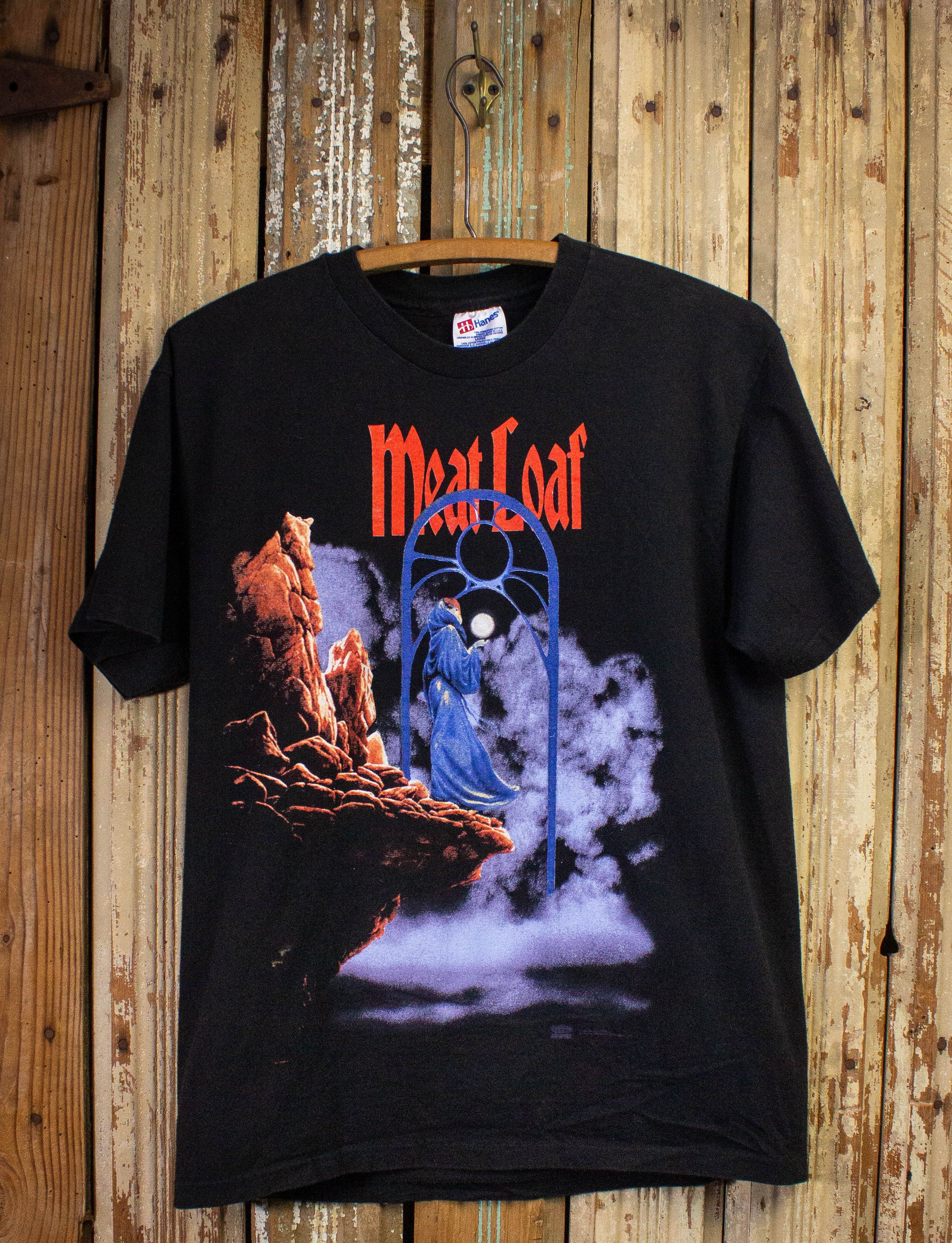 image of Band Tees x Vintage Meat Loaf Rock And Roll Dreams Come Through Concert Tee 1993 in Black (Size Med