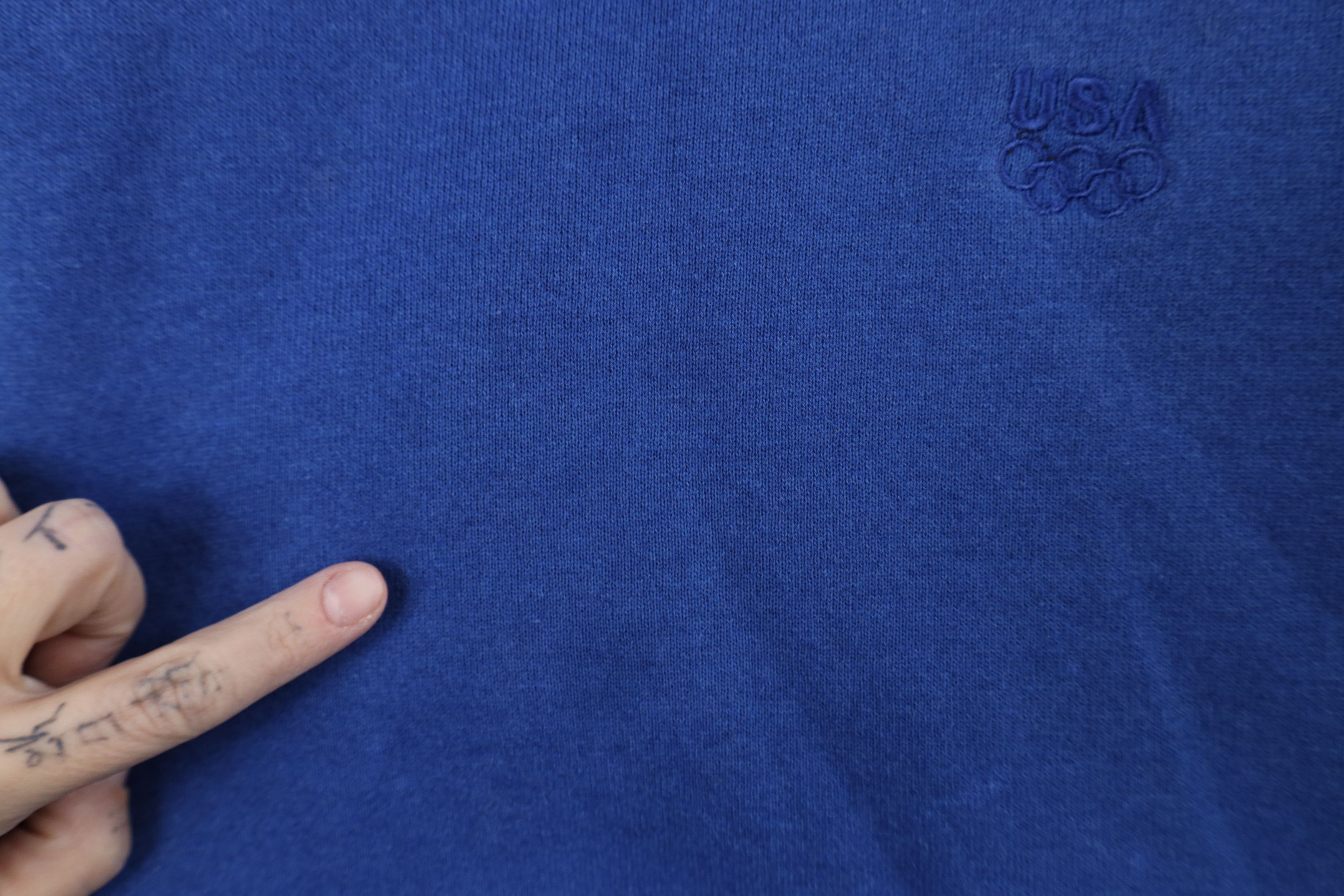Vintage Vintage 90s USA Olympics Crewneck Sweatshirt Blue USA Size US L / EU 52-54 / 3 - 6 Thumbnail