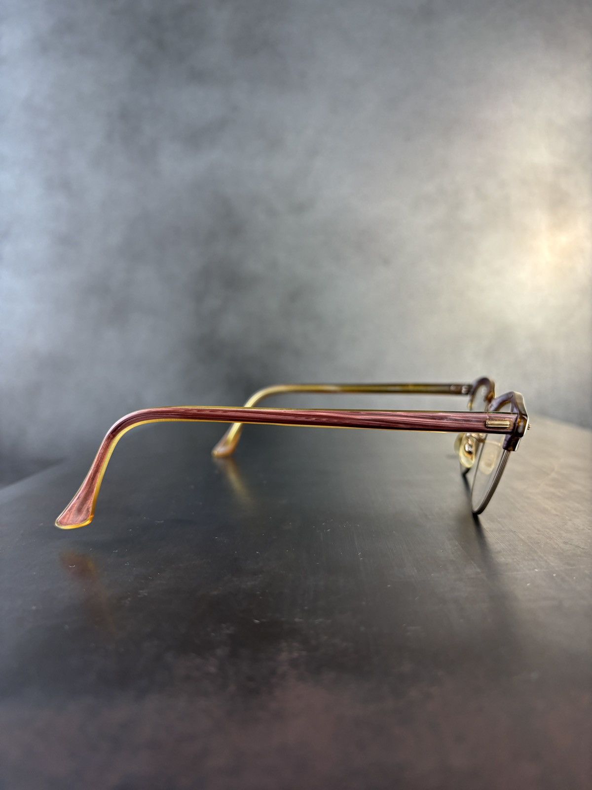 Vintage 1950s Glasses Frame Vintage Eyeglasses Horn Rim GF Gold Fill Size ONE SIZE - 9 Thumbnail